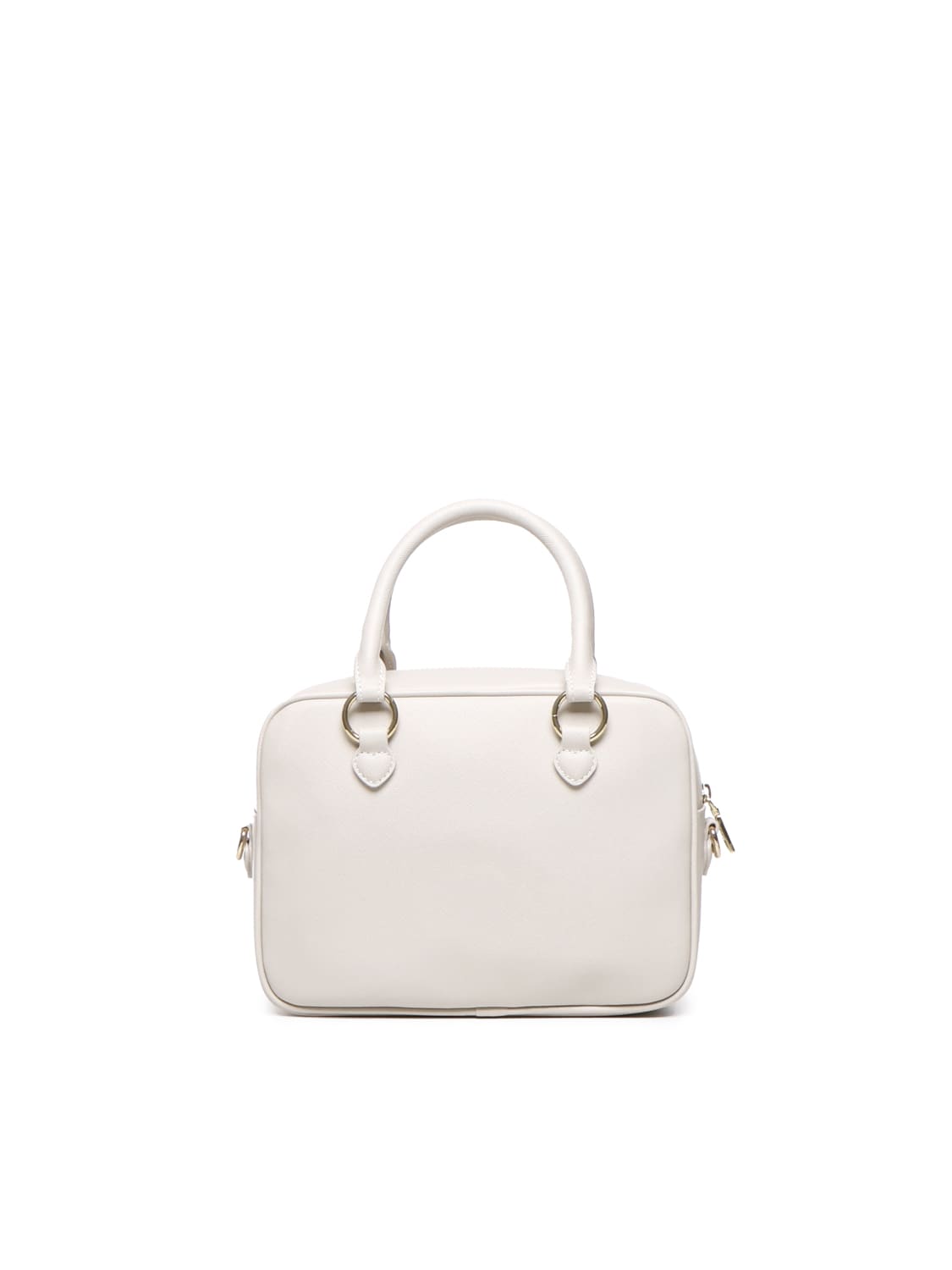 Shop Love Moschino Tote Bag With Logo Plaque In Ivory