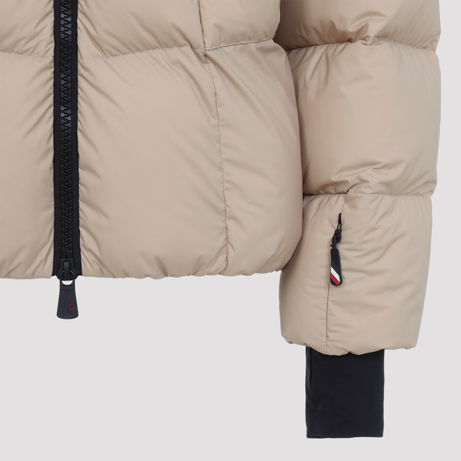 Moncler Bomber Jacket With Hood And Cuffs In Multi
