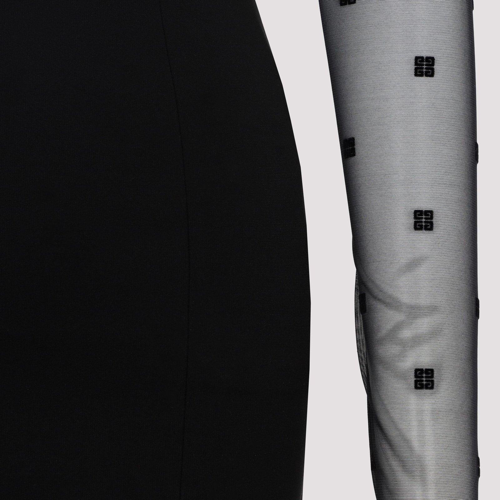 Shop Givenchy 4g Pattern Mini Dress In Black