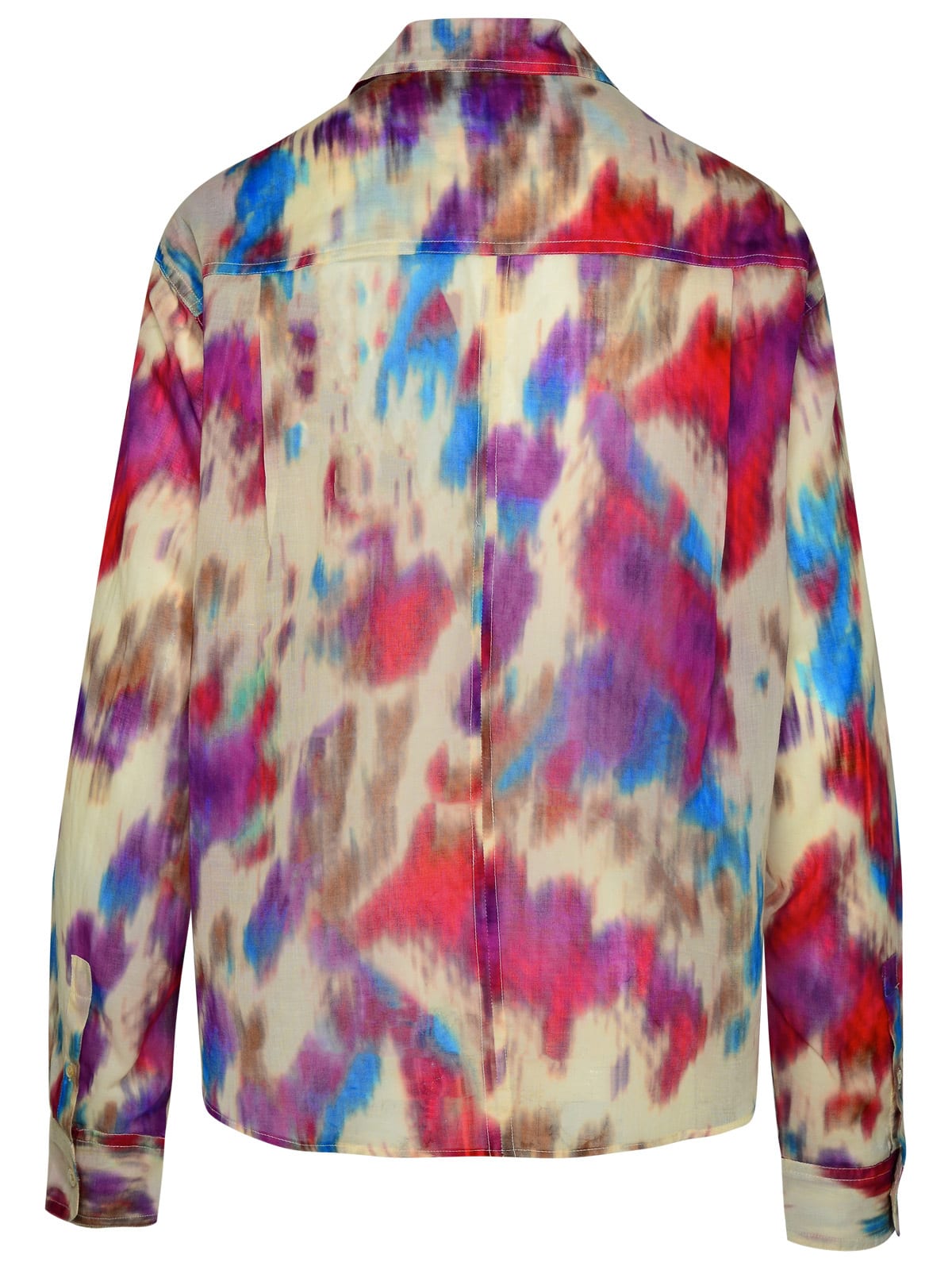 Shop Marant Etoile Multicolor Cotton Shirt In Beige