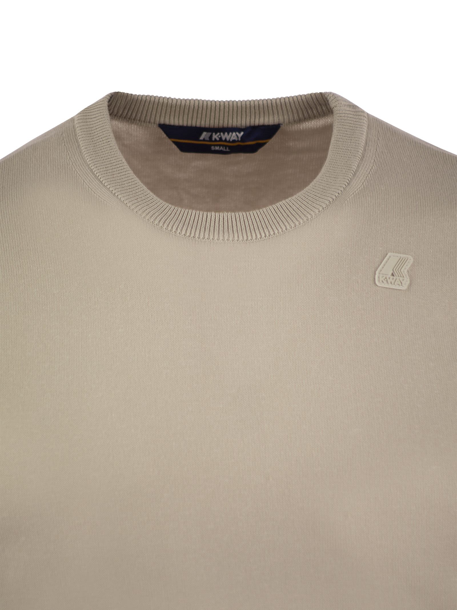 K-way Sebastien - Crewneck Cotton Sweatshirt In Beige