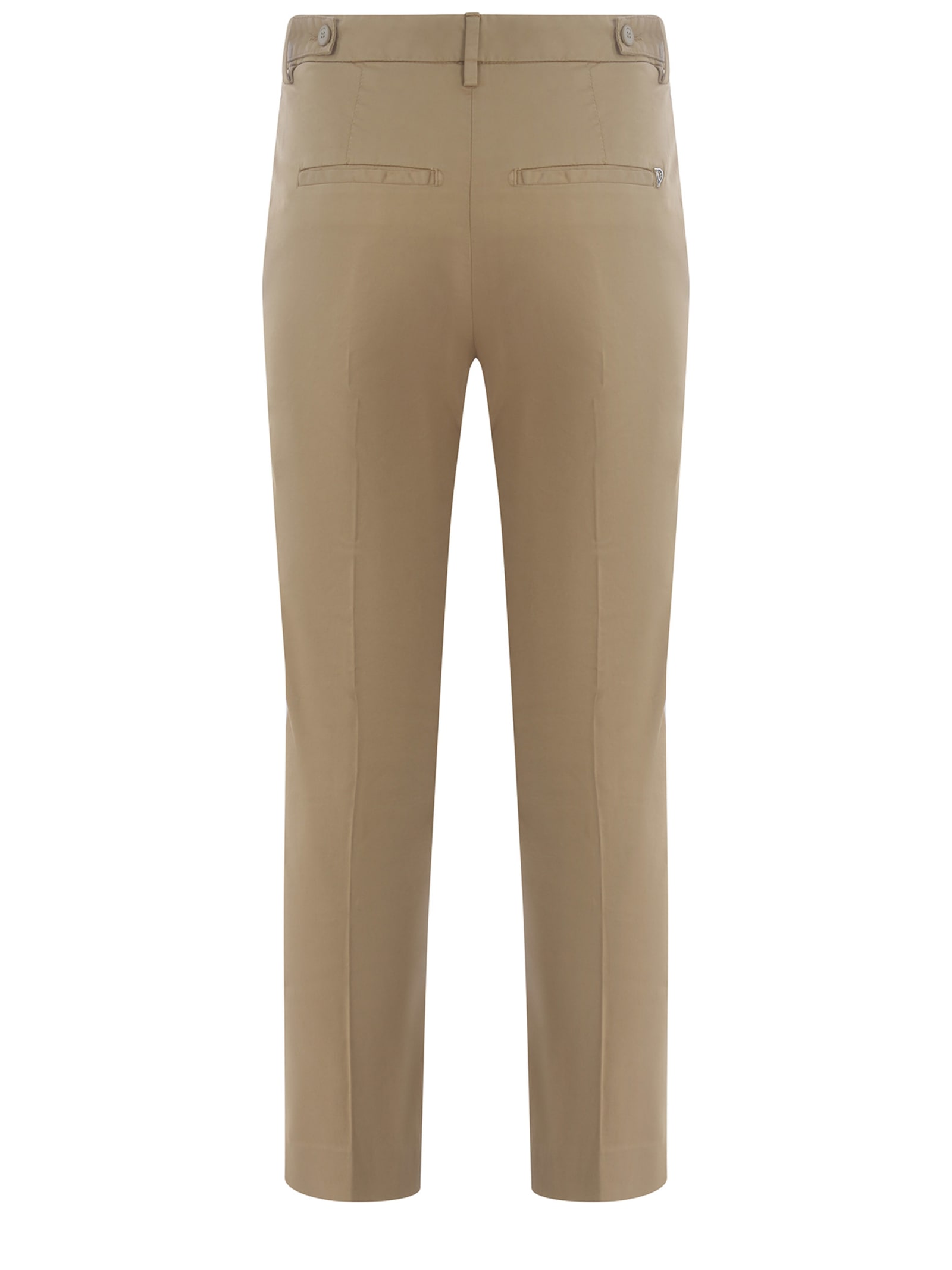 Shop Dondup Trousers  Ariel Trousers Made Of Cotton In Beige