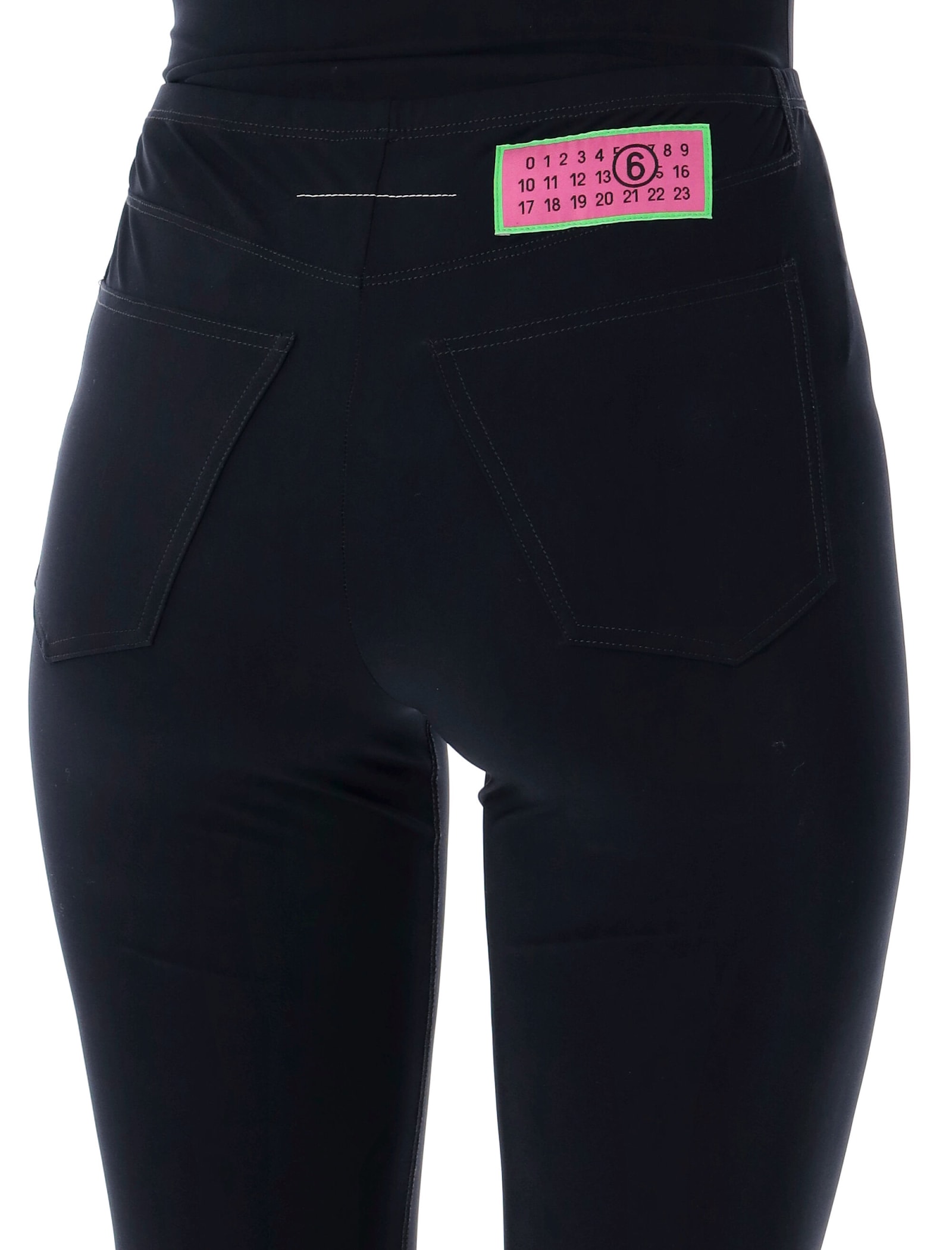 Shop Mm6 Maison Margiela 5 Pockets Leggings In Black