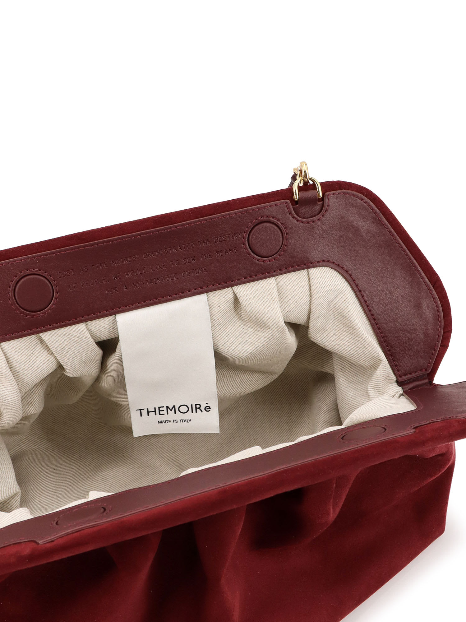 Themoirè Bios Suede Shoulder Bag In Red