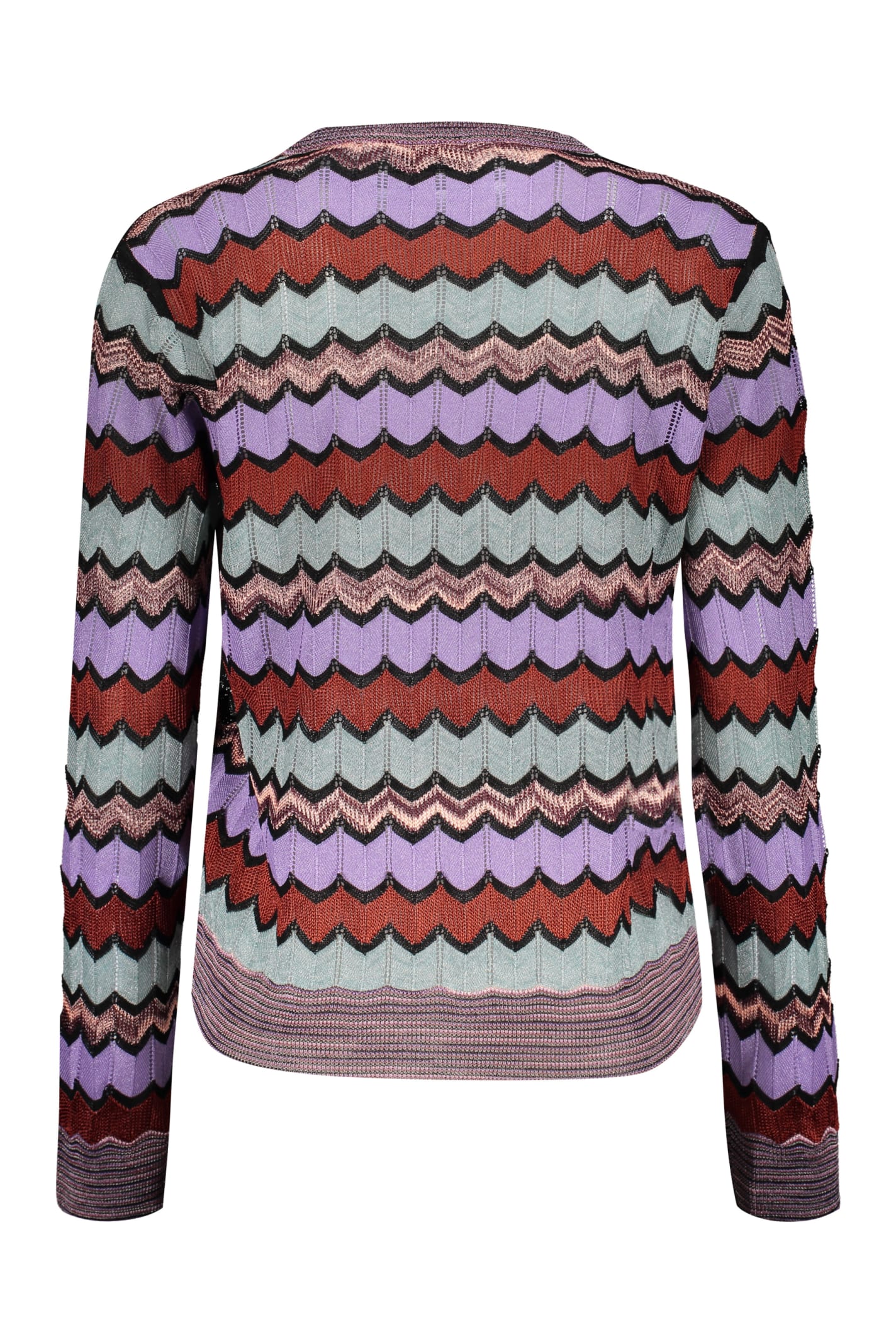 Shop Missoni Long Sleeve Crew-neck Sweater In Multicolor