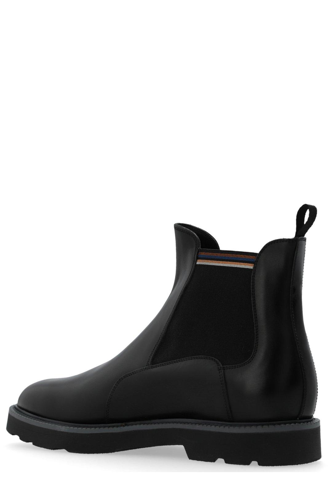 Shop Paul Smith Leather Chelsea Boots In Black