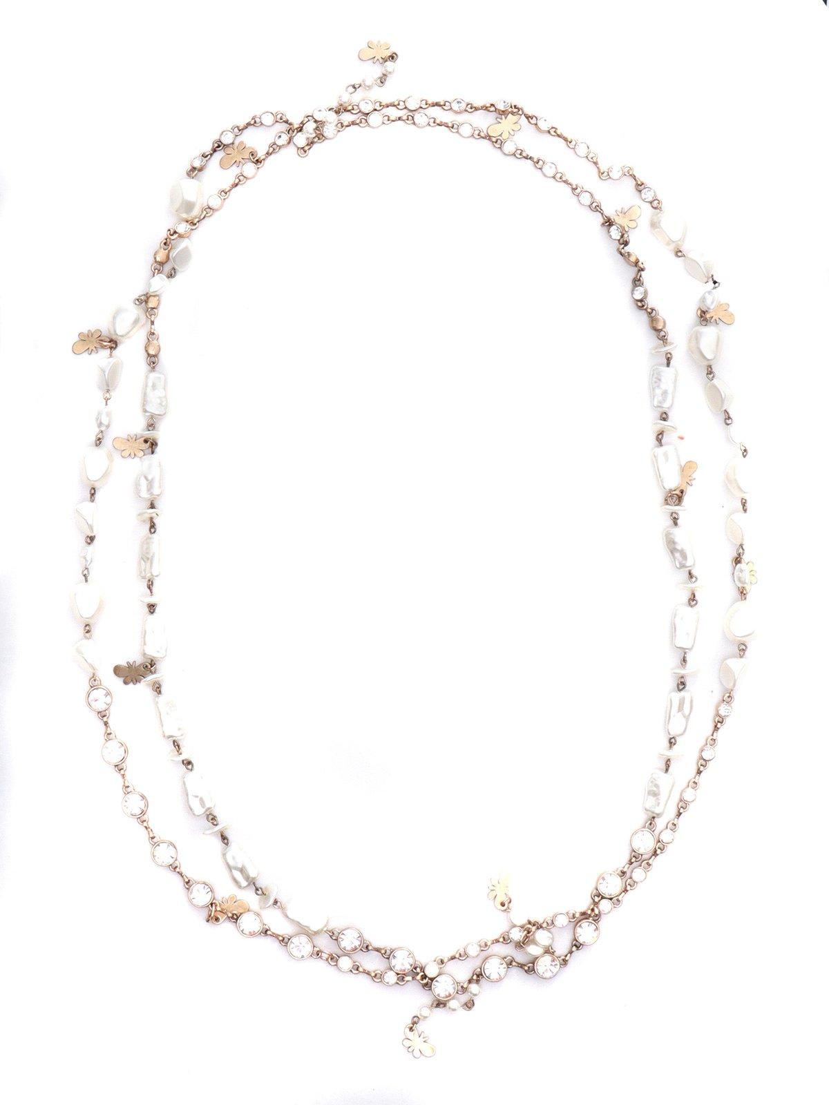 Shop Weekend Max Mara Embellished Chained Necklace