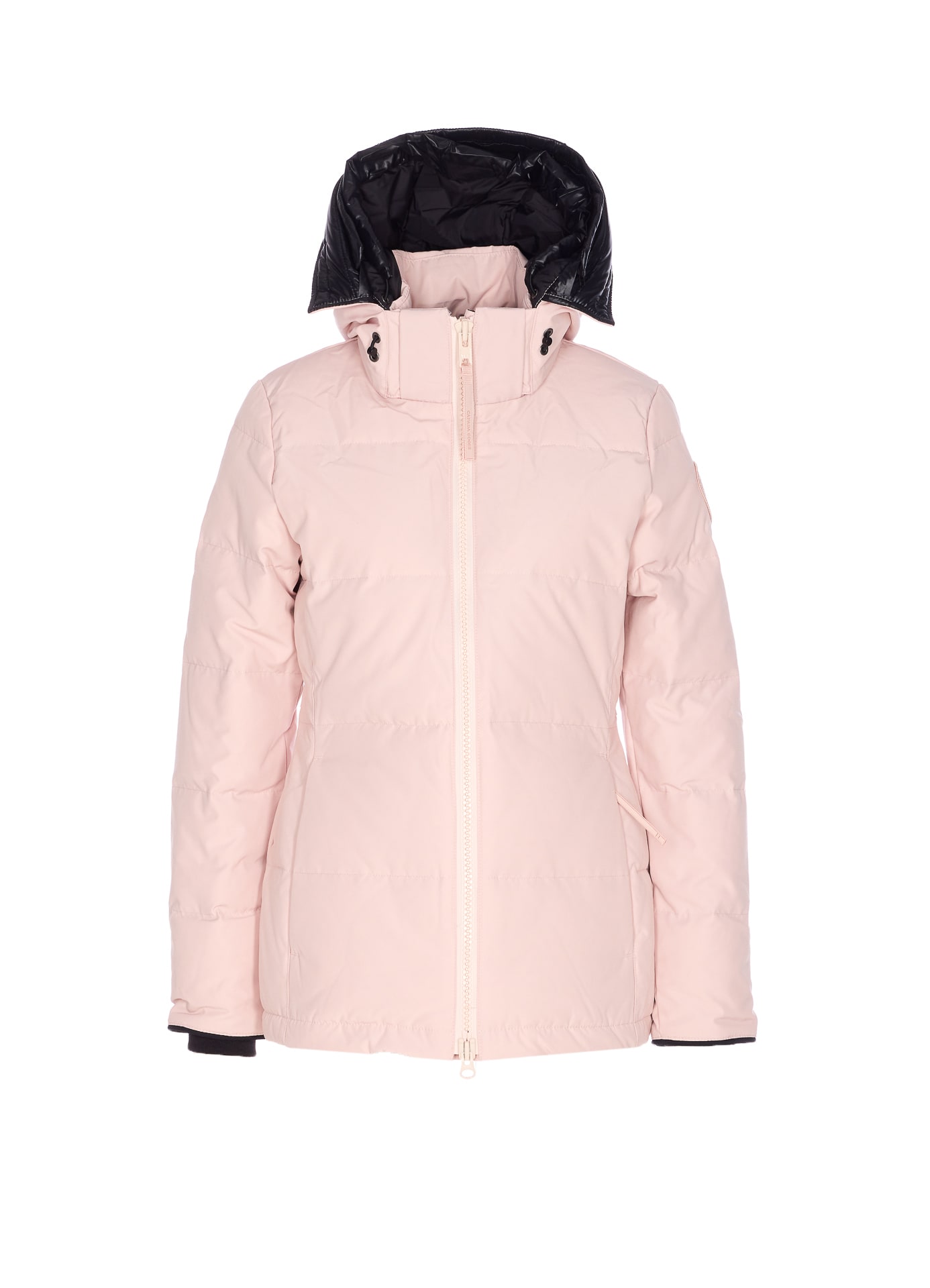 Canada Goose Hooded Quilted Jacket Side Pockets In Pink