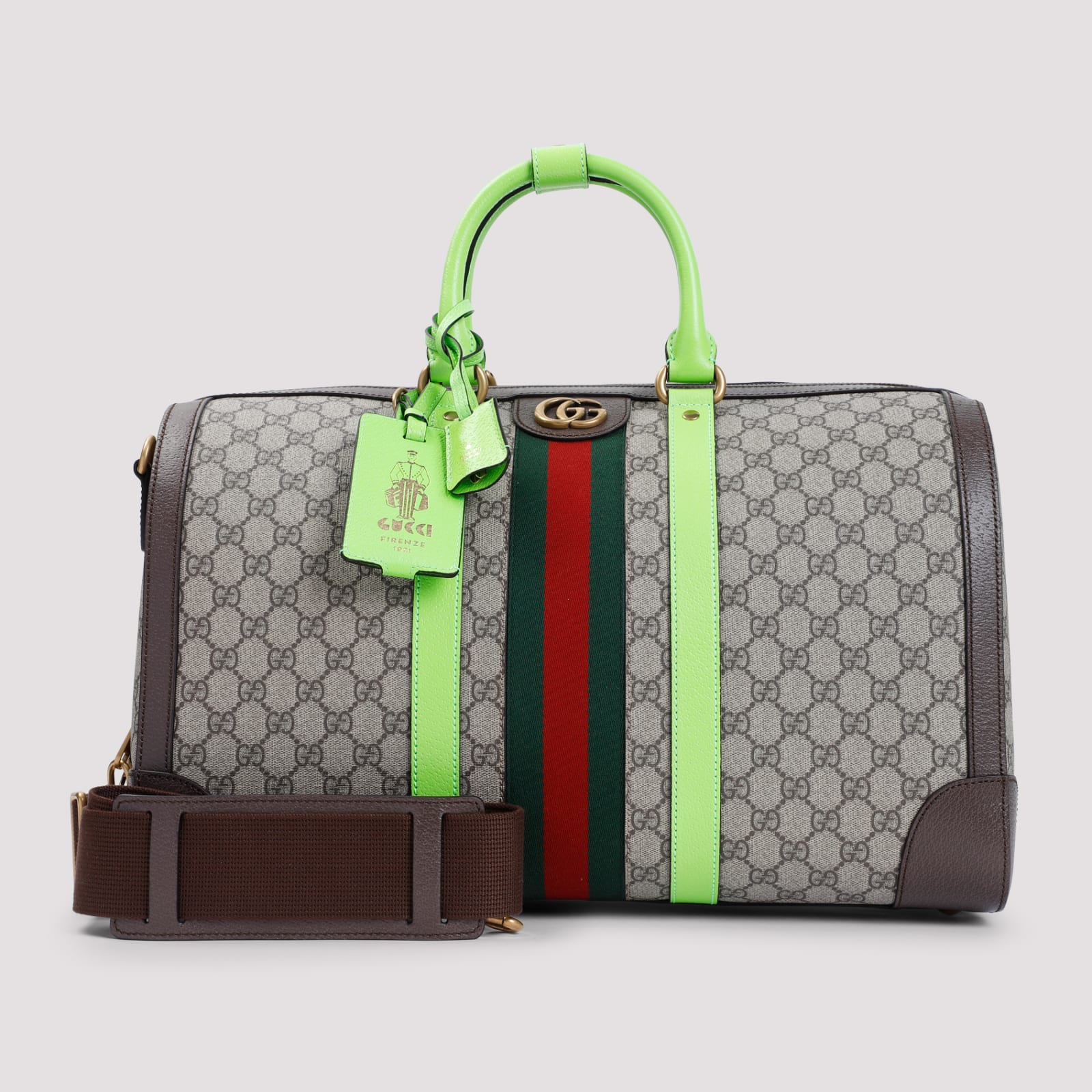 Shop Gucci Savoy Duffle Bag In B.e El.gr