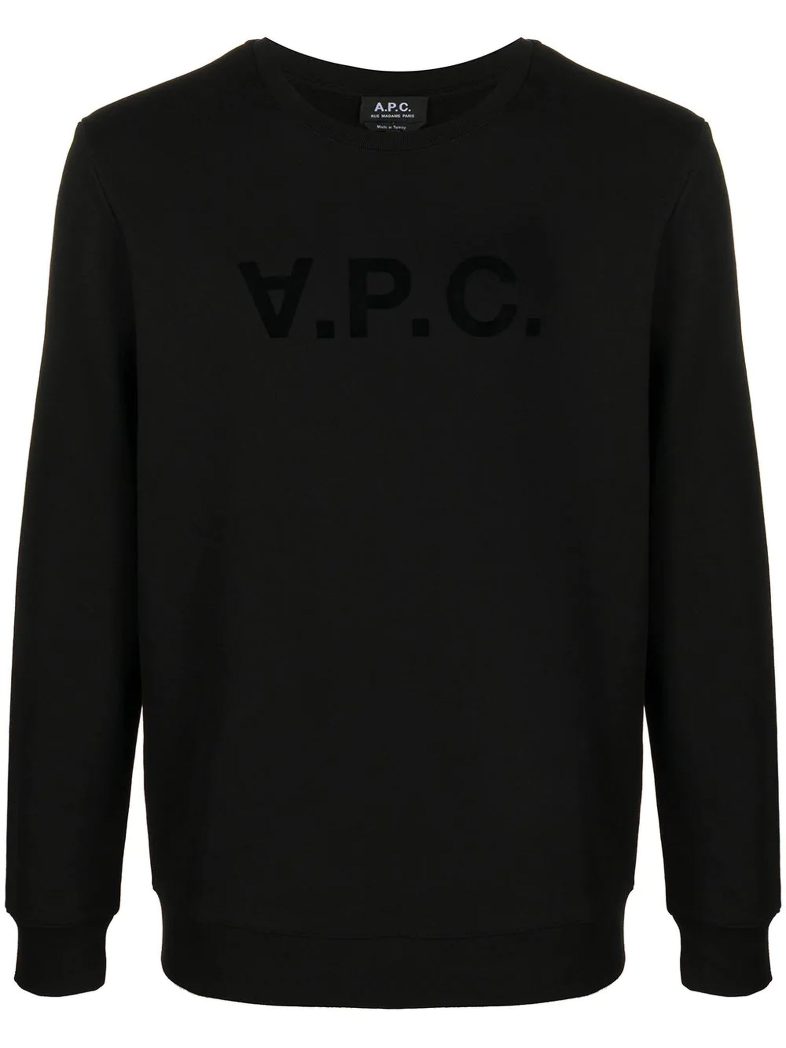 A.P.C. Black Cotton Sweatshirt