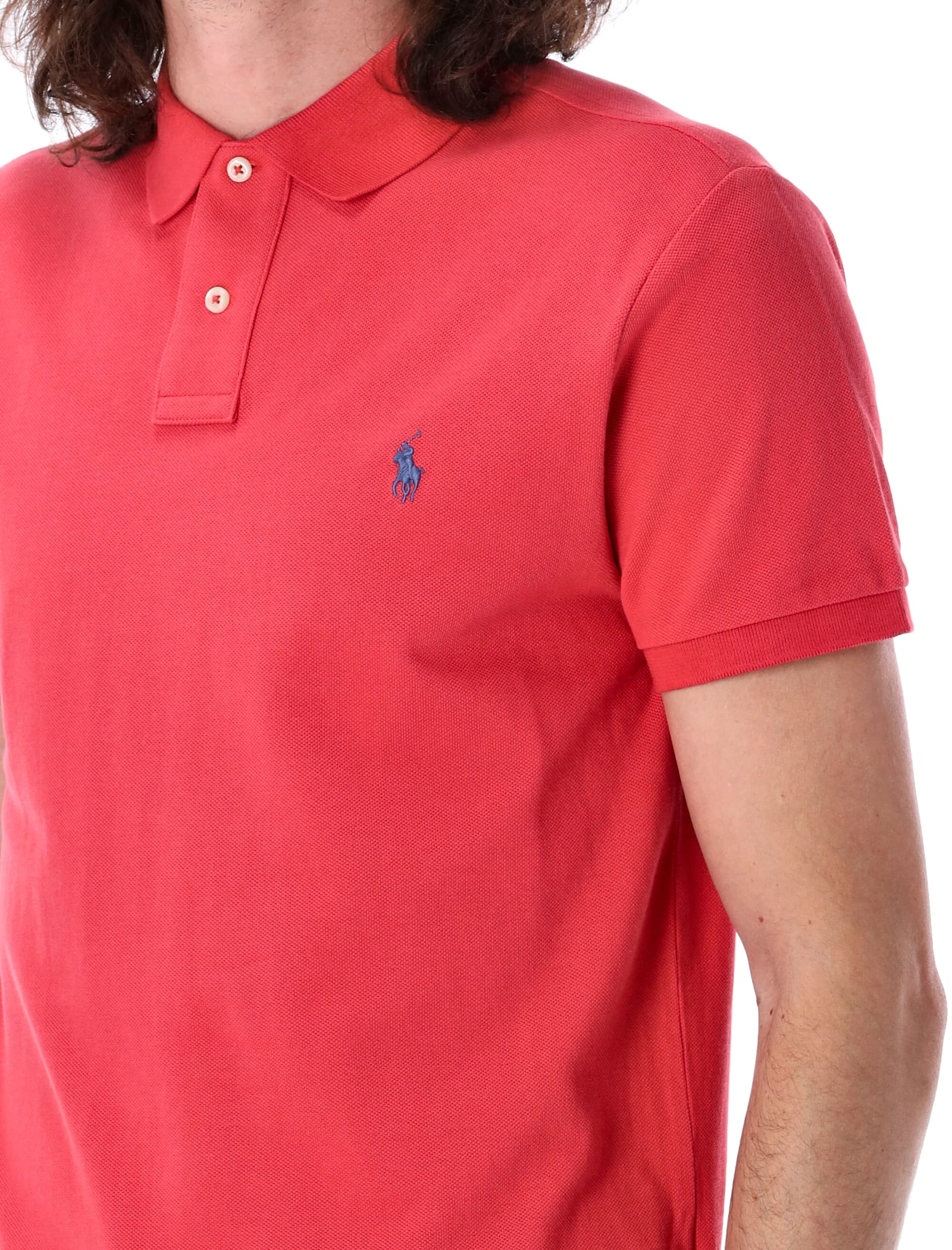 Polo Ralph Lauren Classic Fit Mesh Polo Shirt In Spring Red