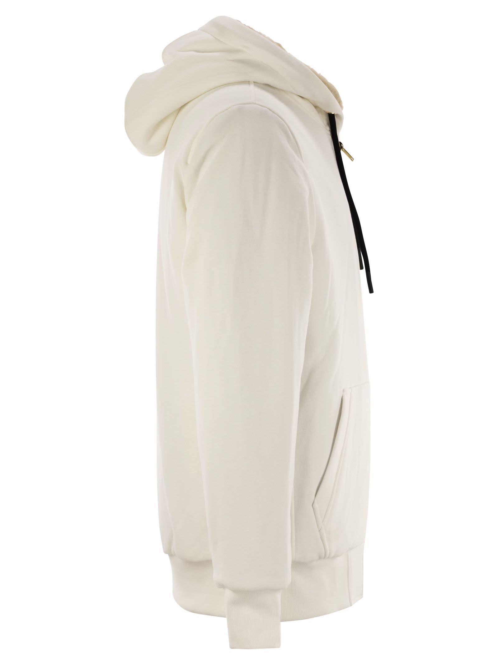 Shop Moose Knuckles Linden Bunny - Hoodie In White