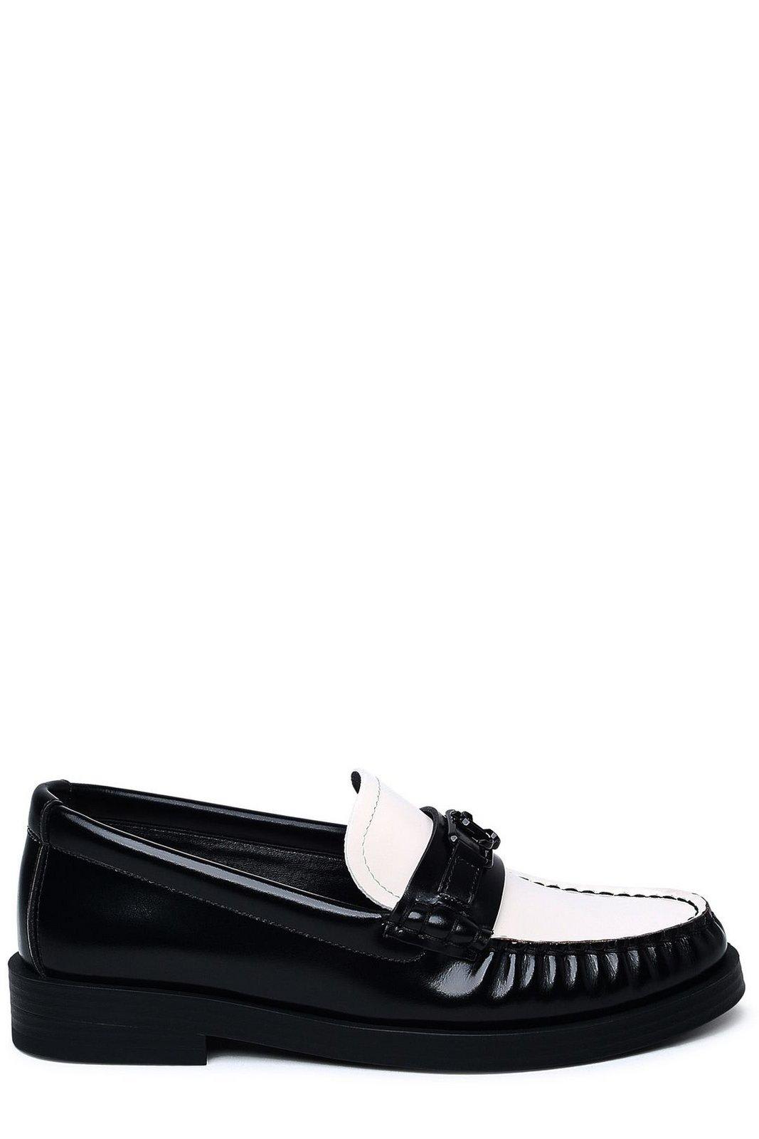 Shop Jimmy Choo Addie Colour-block Loafers In Black