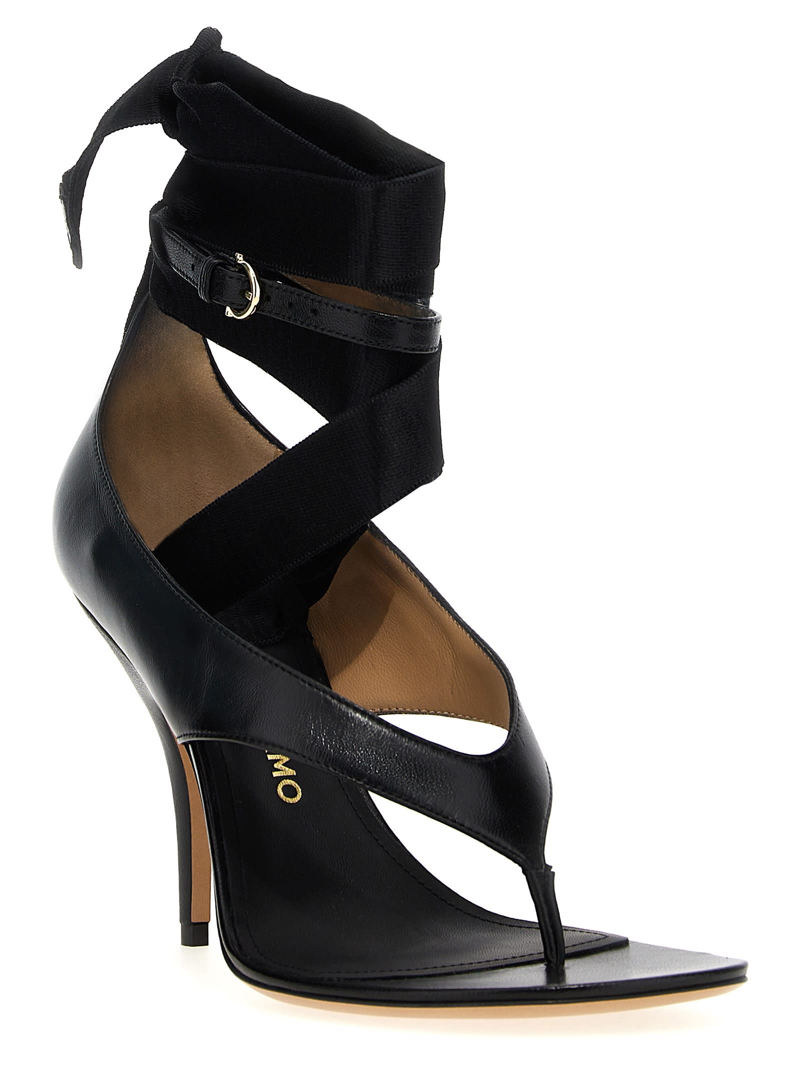 Shop Ferragamo Leliu Sandals In Black
