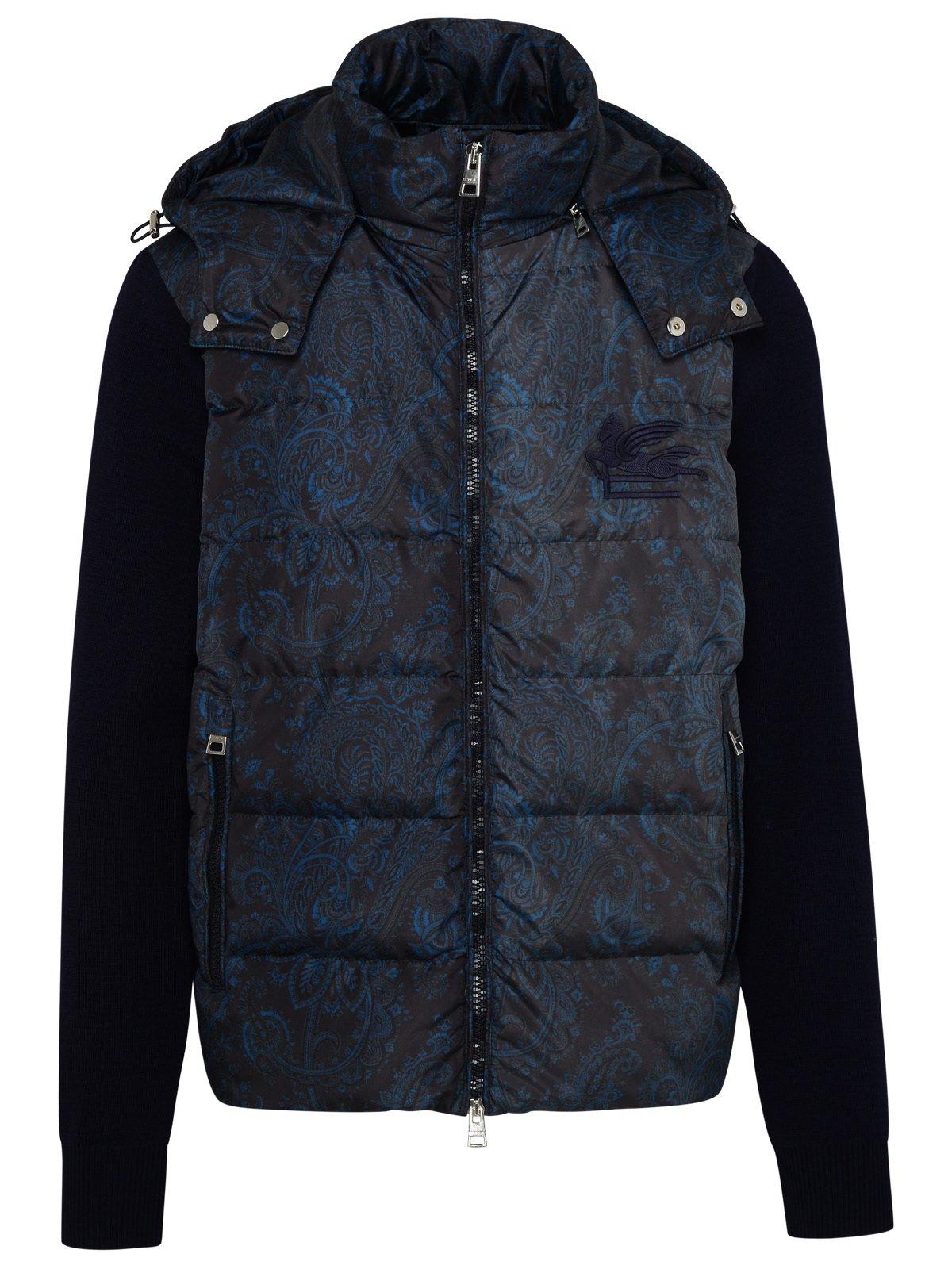 Shop Etro Paisley-printed Zipped Padded Hooded Jacket