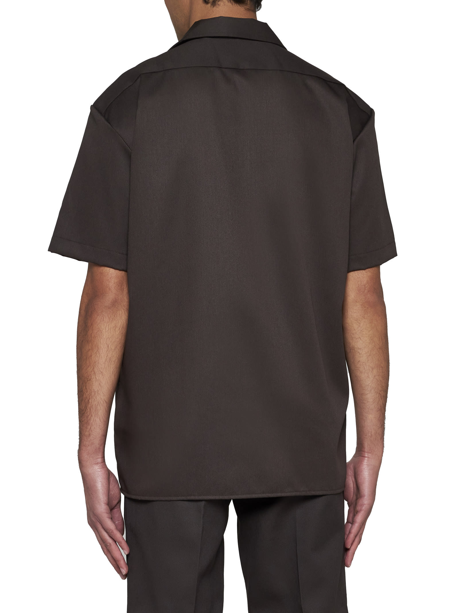 Shop Dickies Shirt In Dark Brown