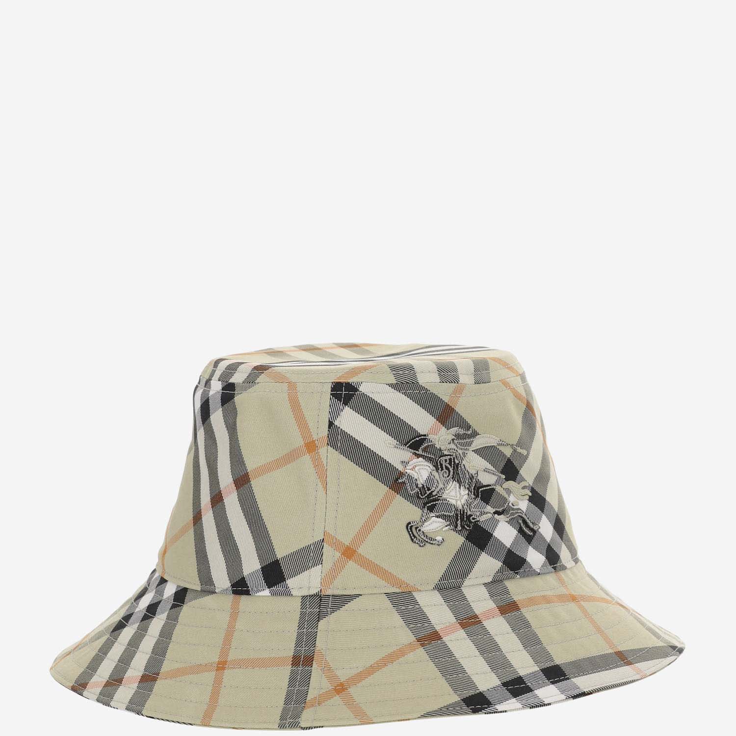 Shop Burberry Bucket Hat With Vintage Check Pattern In Red