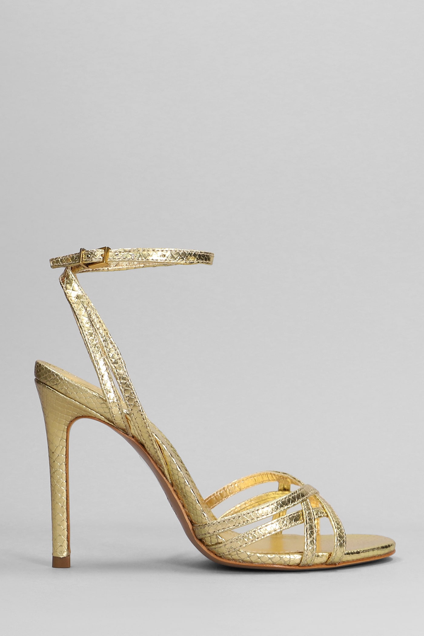 Sandals In Gold Leather