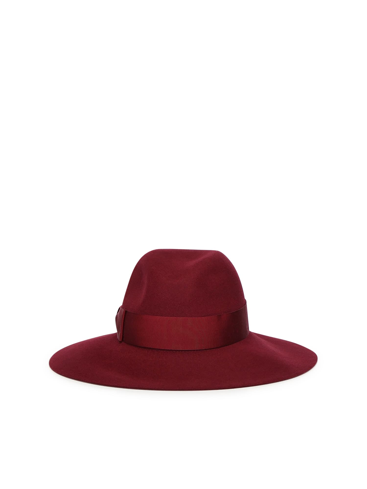 Borsalino Sophie Wool Felt Hat In Burgundy