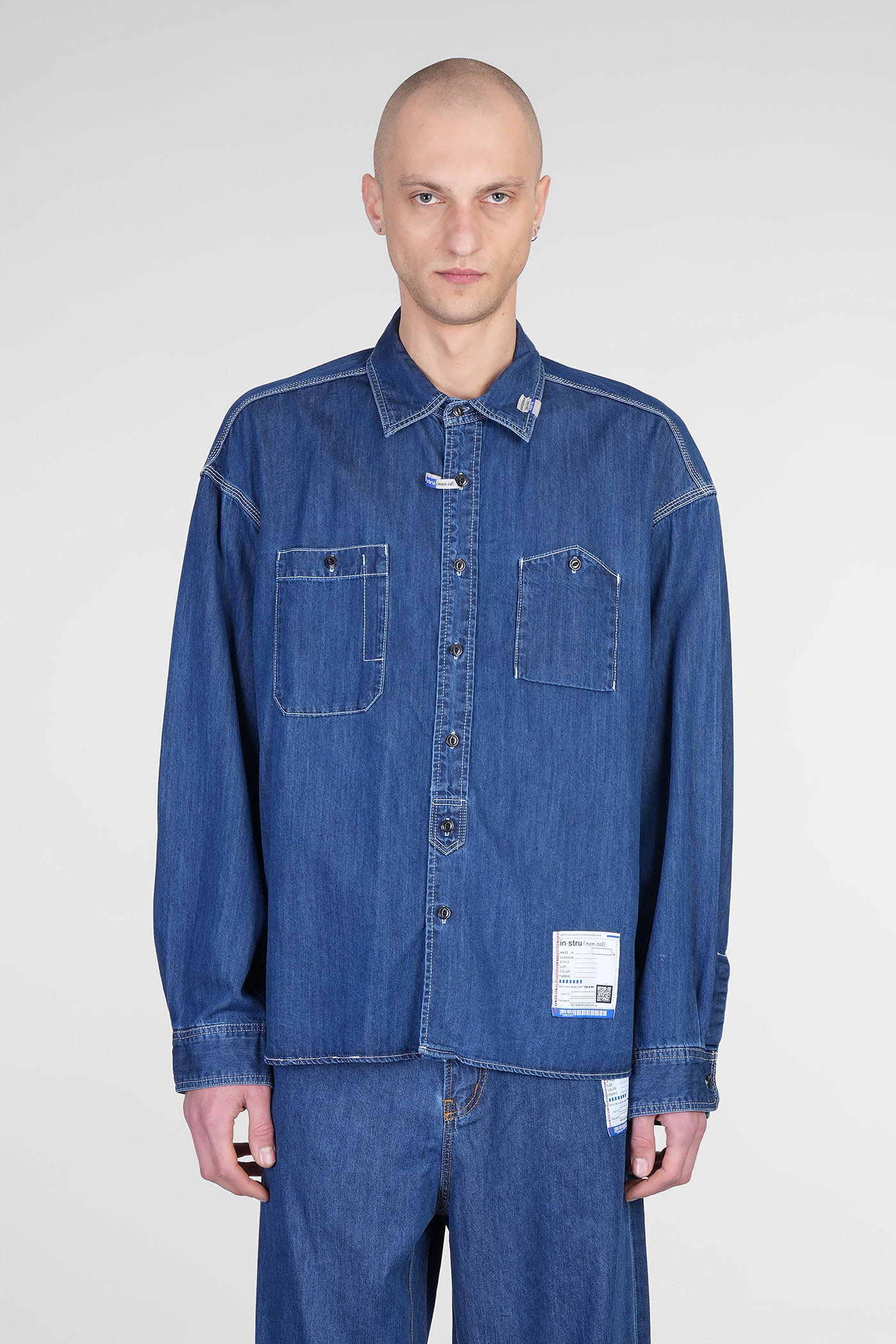 Miharayasuhiro Shirt In Blue Cotton In Blue