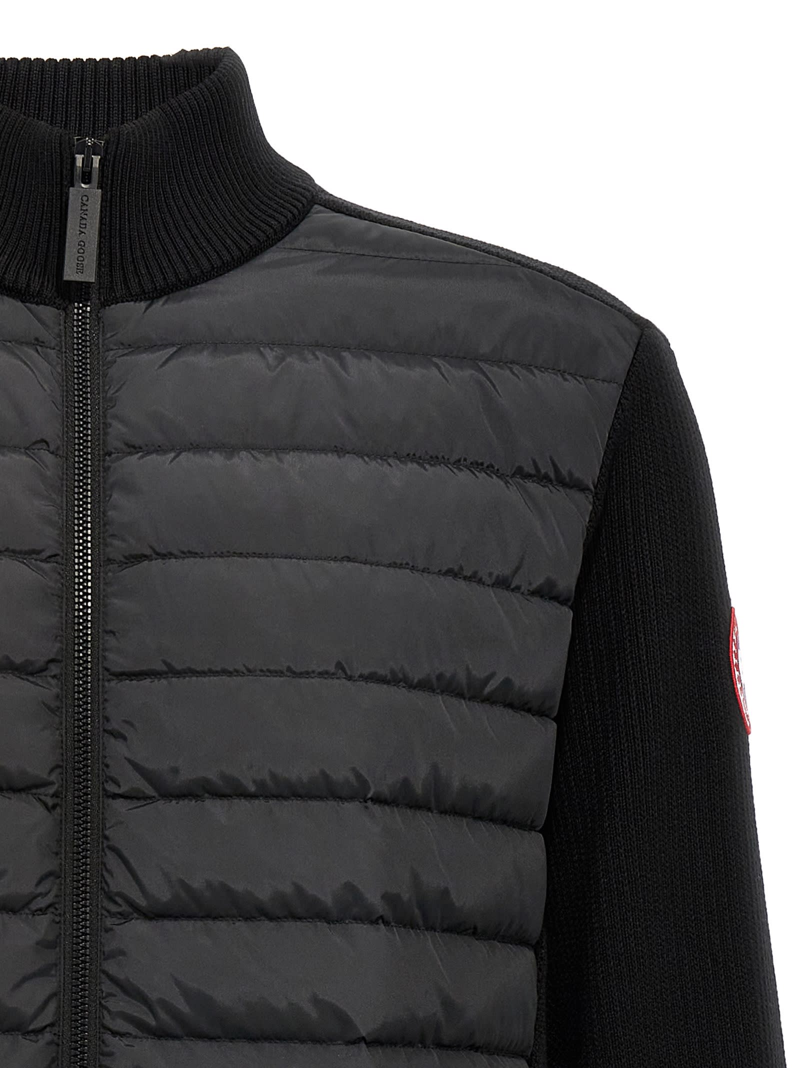 Canada Goose Hybridge Quilted Knit Jacket In Black