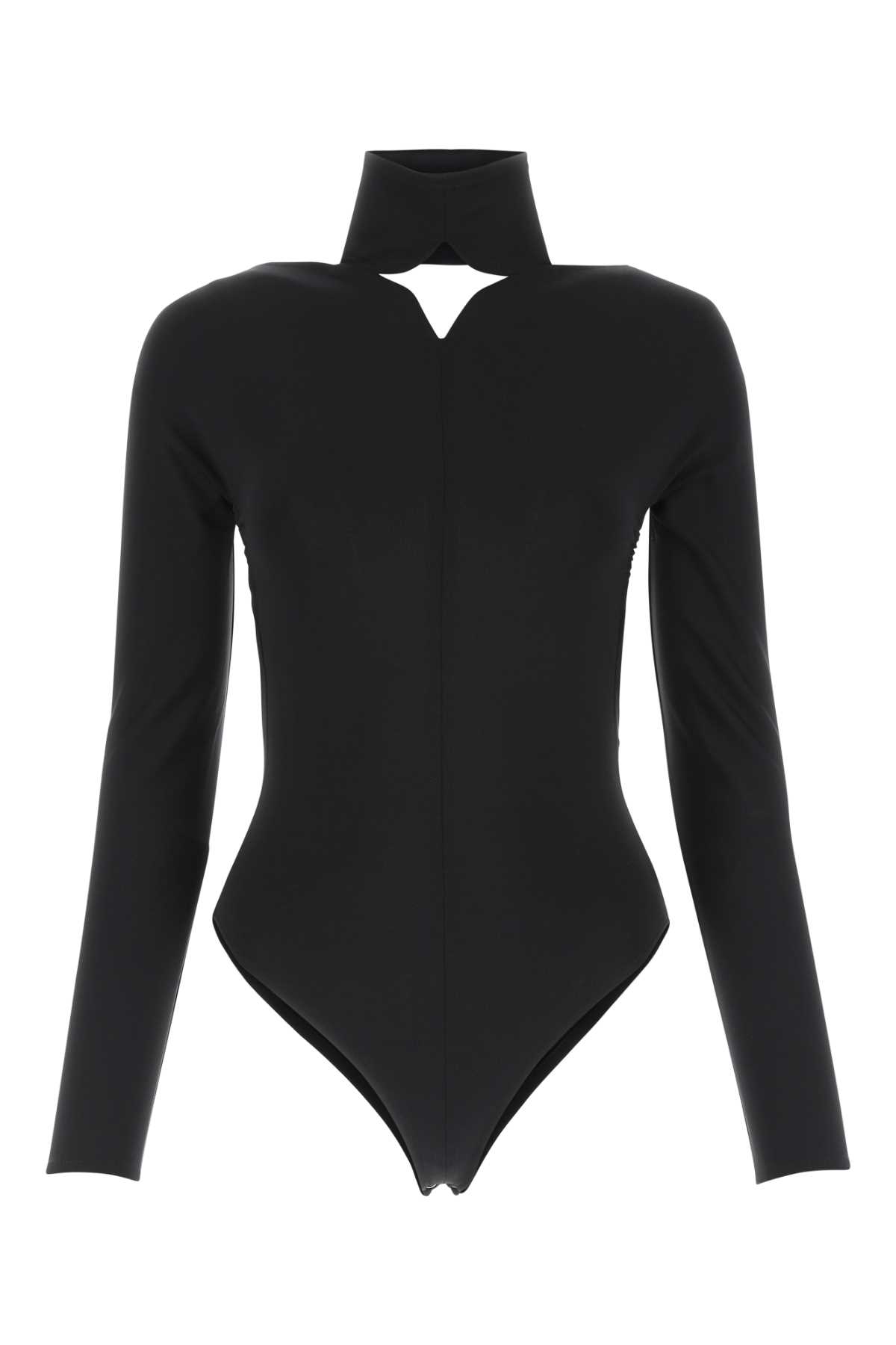 Courrèges Black Stretch Viscose Blend Bodysuit