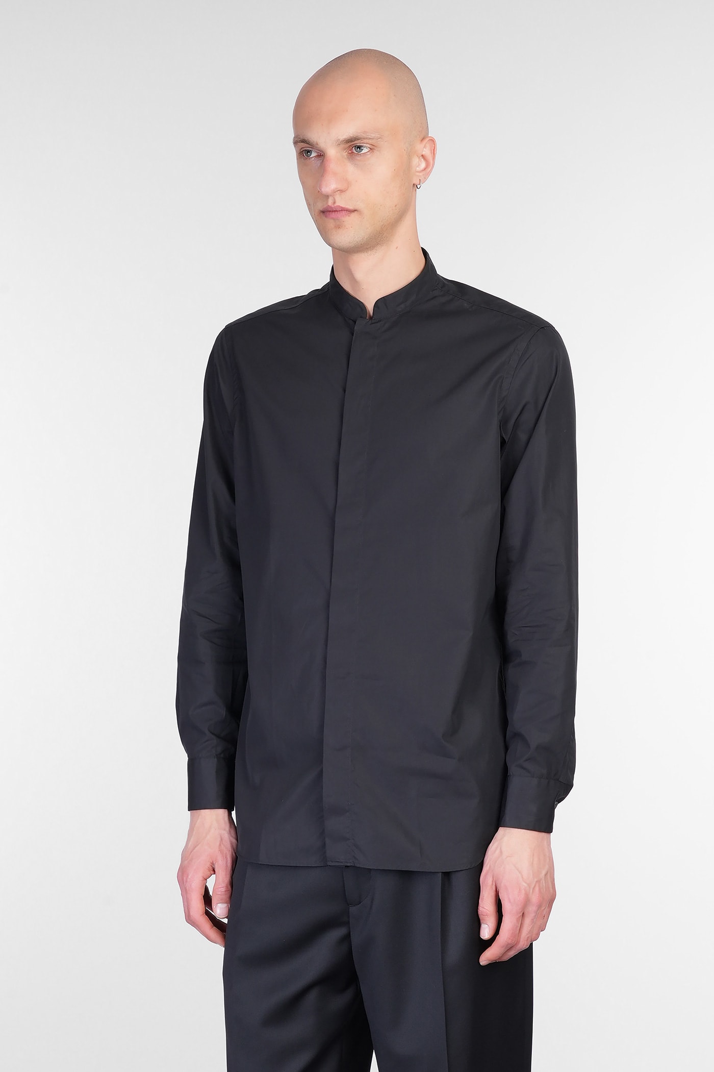 Lardini Shirt In Black Cotton