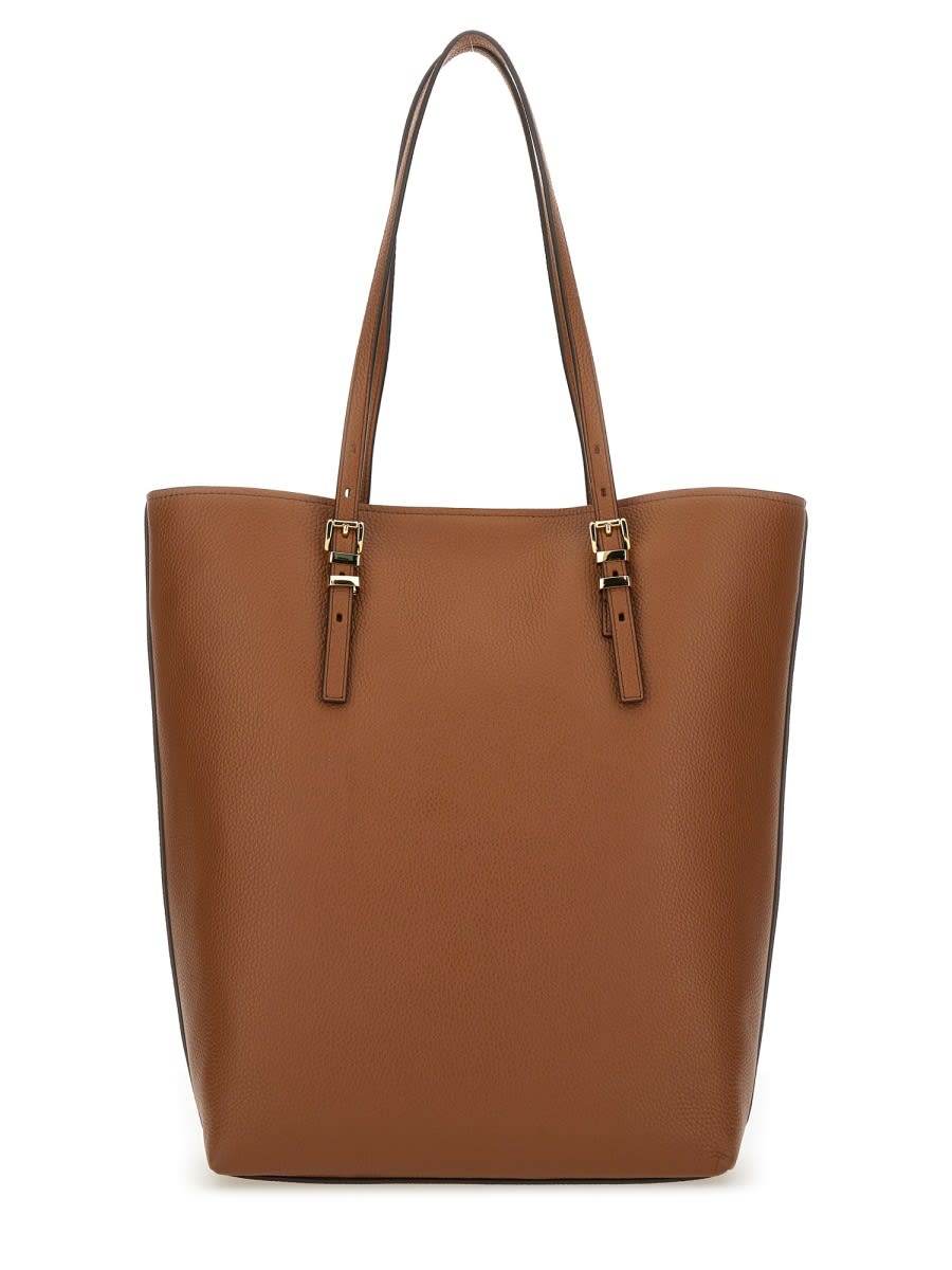 Michael Kors "quinn" Tote Bag With Open Top And Double Handles In Brown