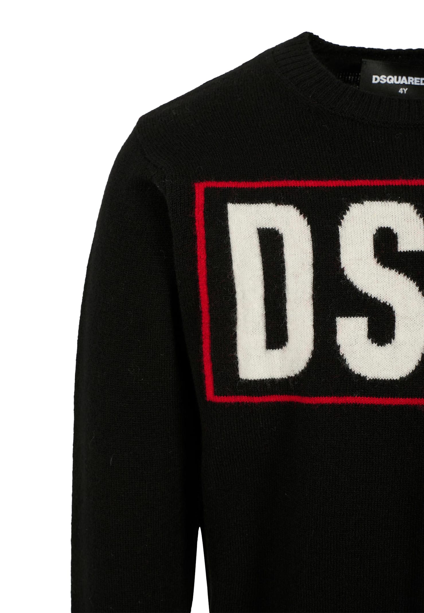 Dsquared2 Black Sweater For Boy With Logo In Black