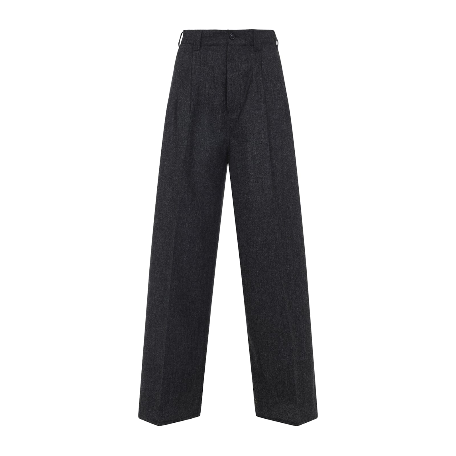 Maison Margiela Wide-leg Trousers With Belt Loops And Pockets In Black