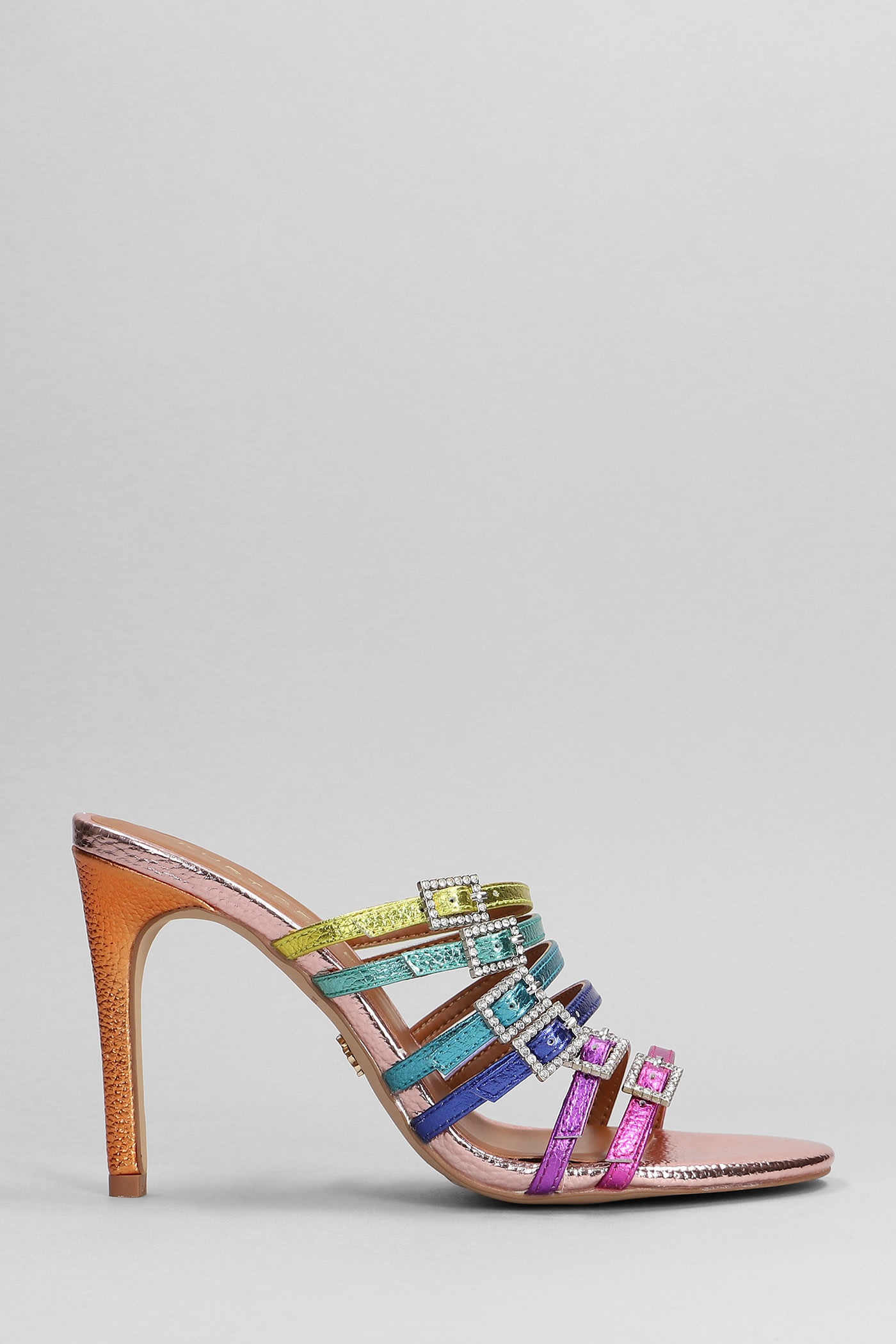 Kurt Geiger Pierre Mule Sandals In Multicolor Leather