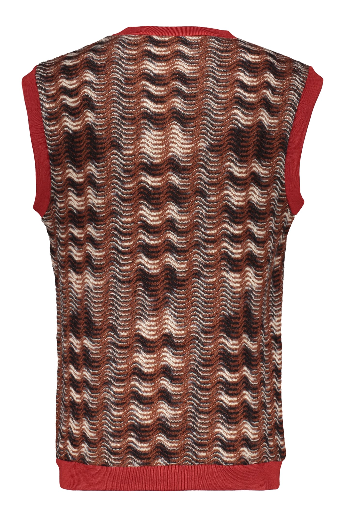 Shop Missoni Knitted Vest In Multicolor