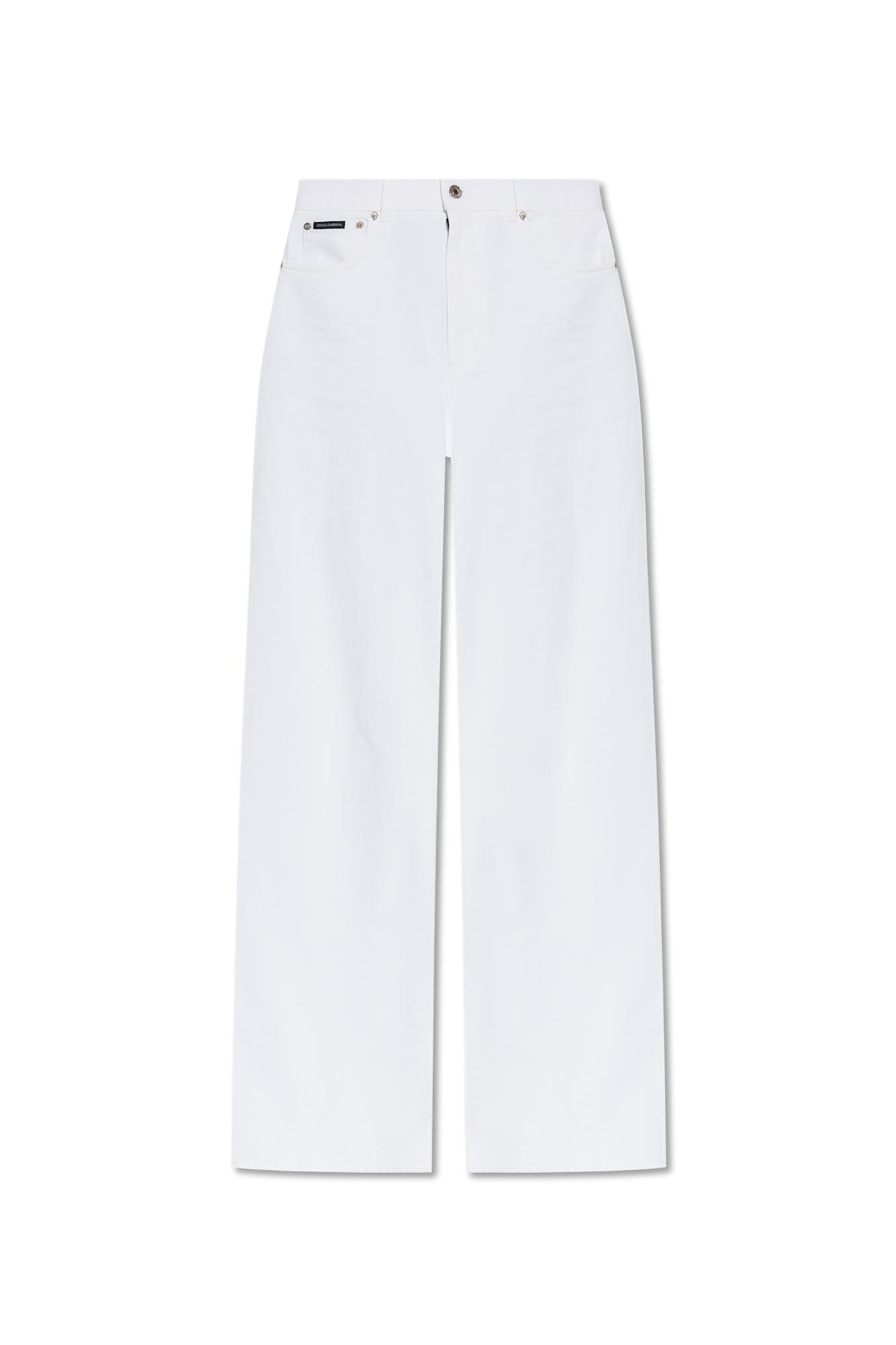 Dolce & Gabbana Wide-leg Jeans In White