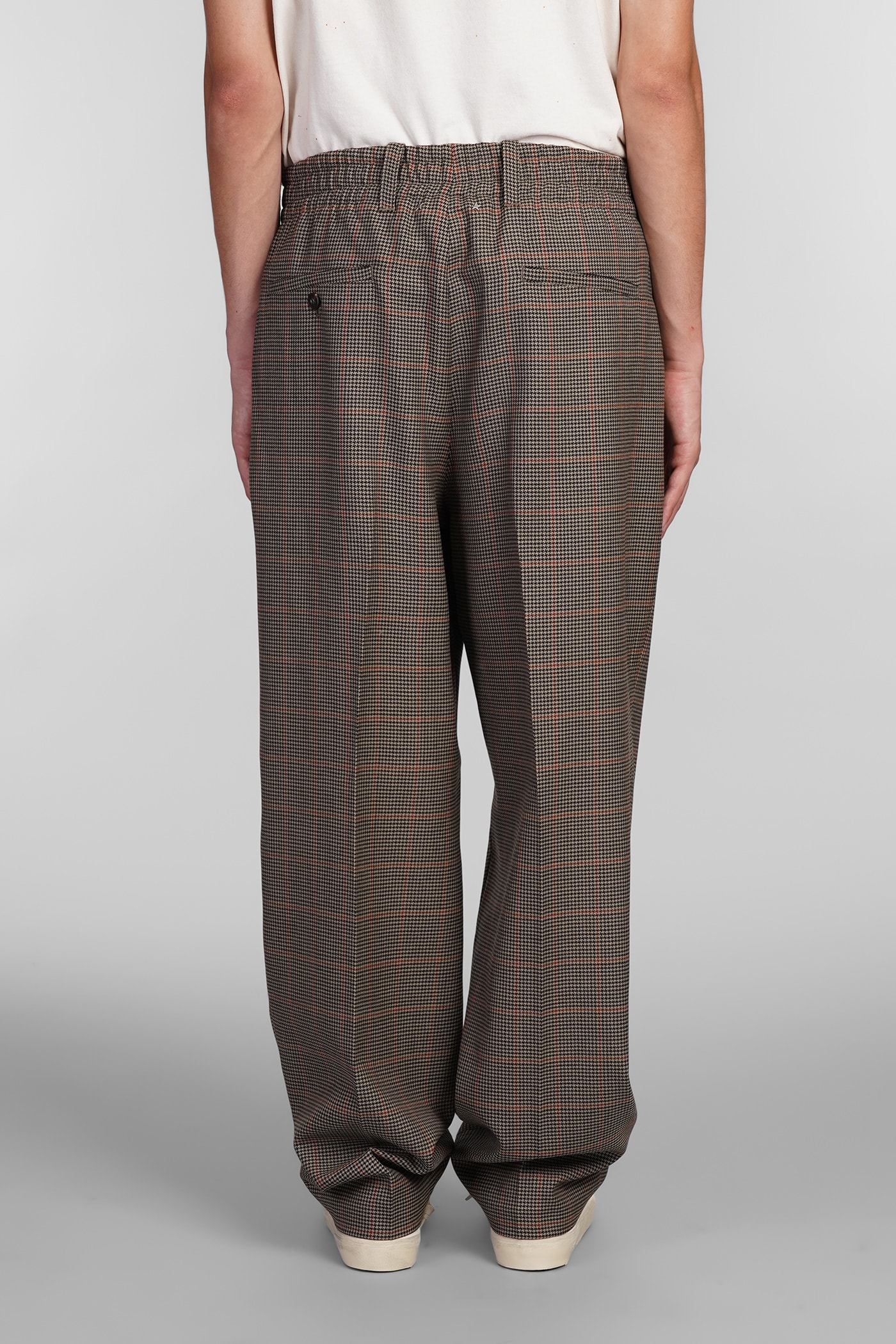 Shop Golden Goose Pants In Beige Wool