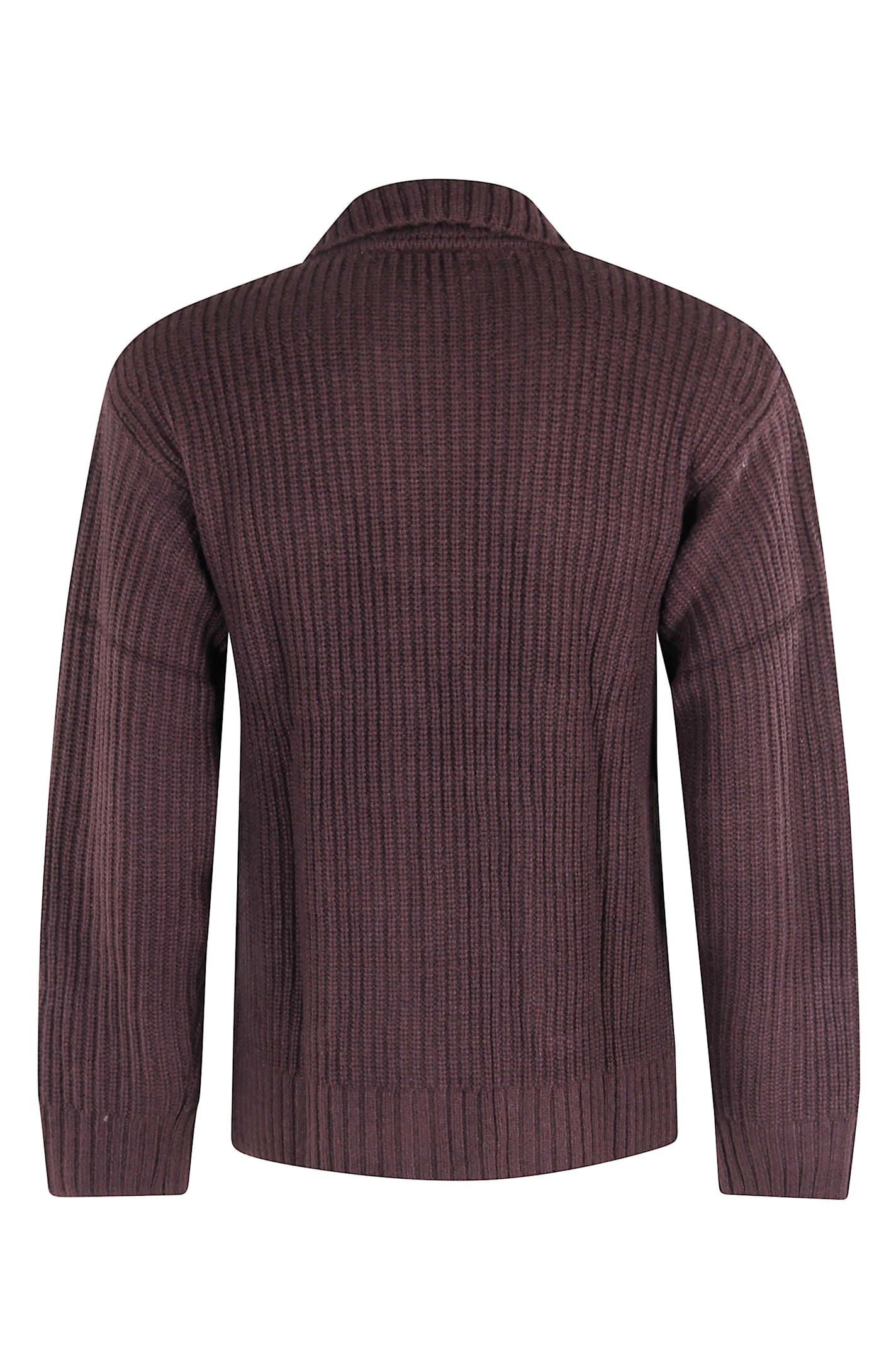 Carhartt Ip Mens Chore Logo-patch Knitted Wool-blend Cardigan Palisander In Brown