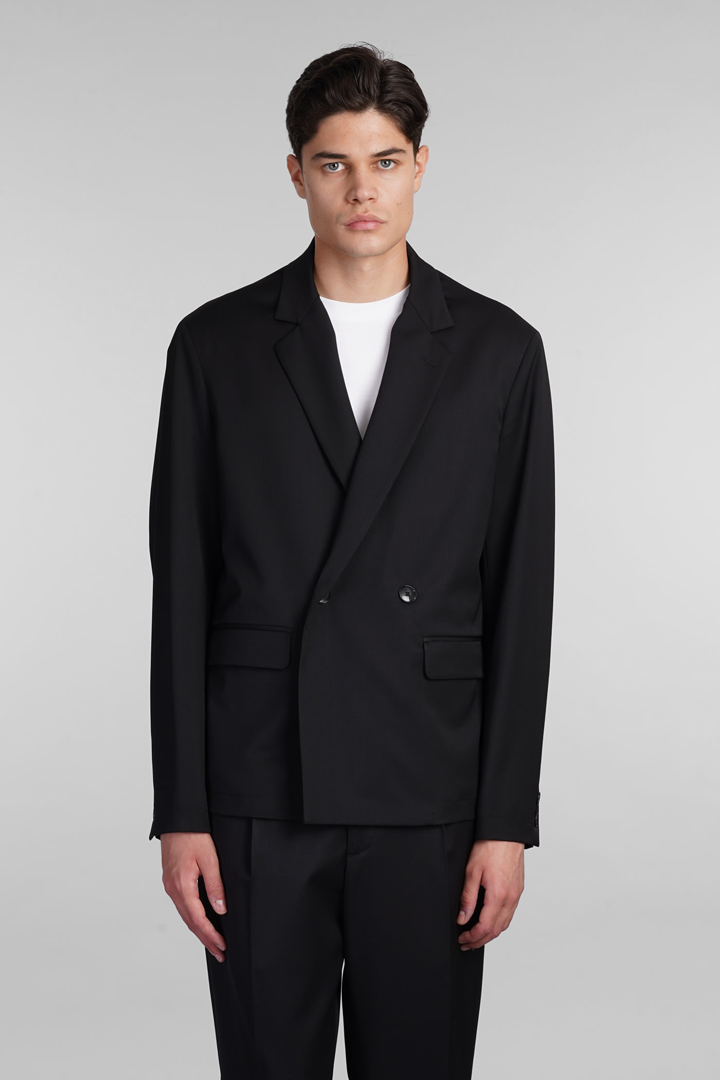 Shop Barena Venezia Lustrofin Blazer In Black Wool