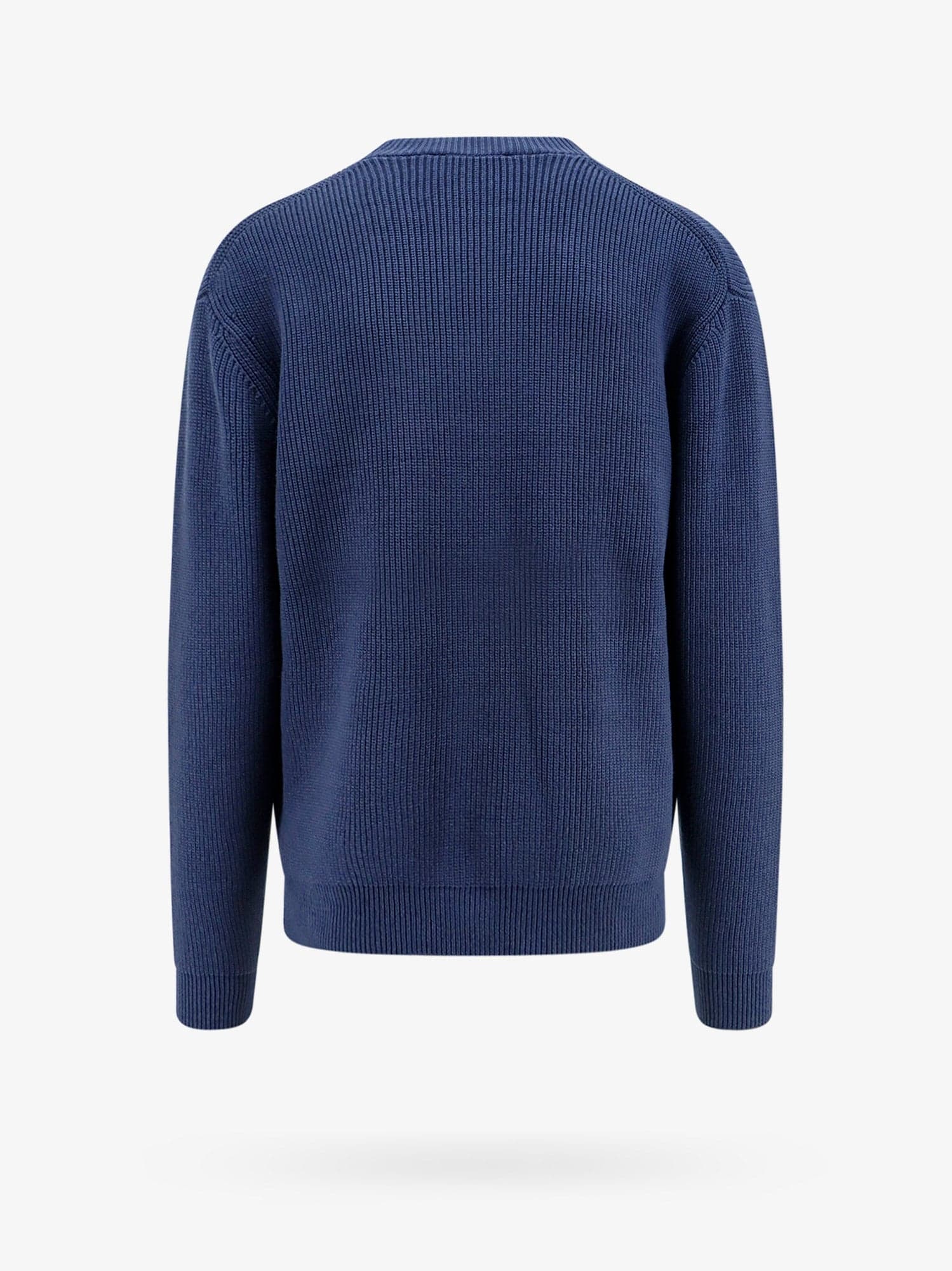 Maison Kitsuné Cotton Blend Cardigan With Iconic Frontal Patch In Blue