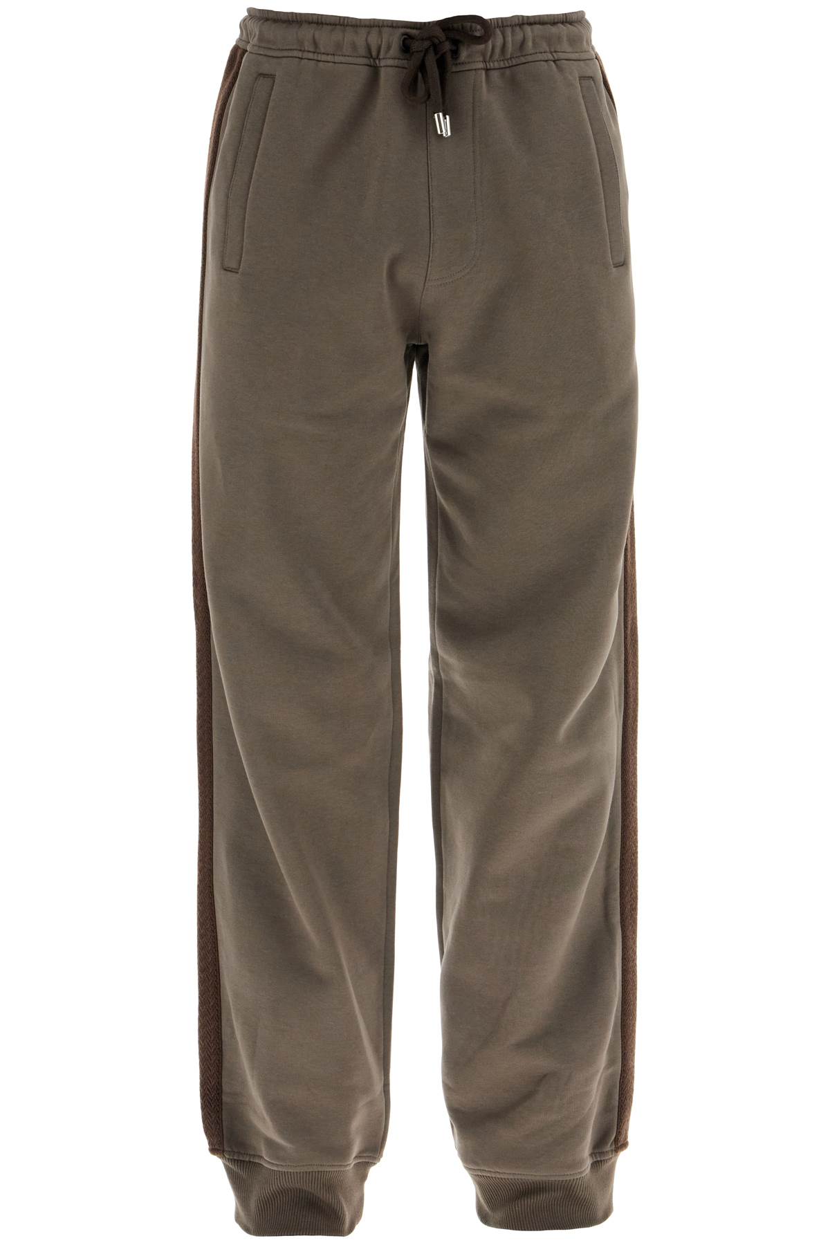 Shop Lanvin -side Joggers With Stripes In Ombre (brown)