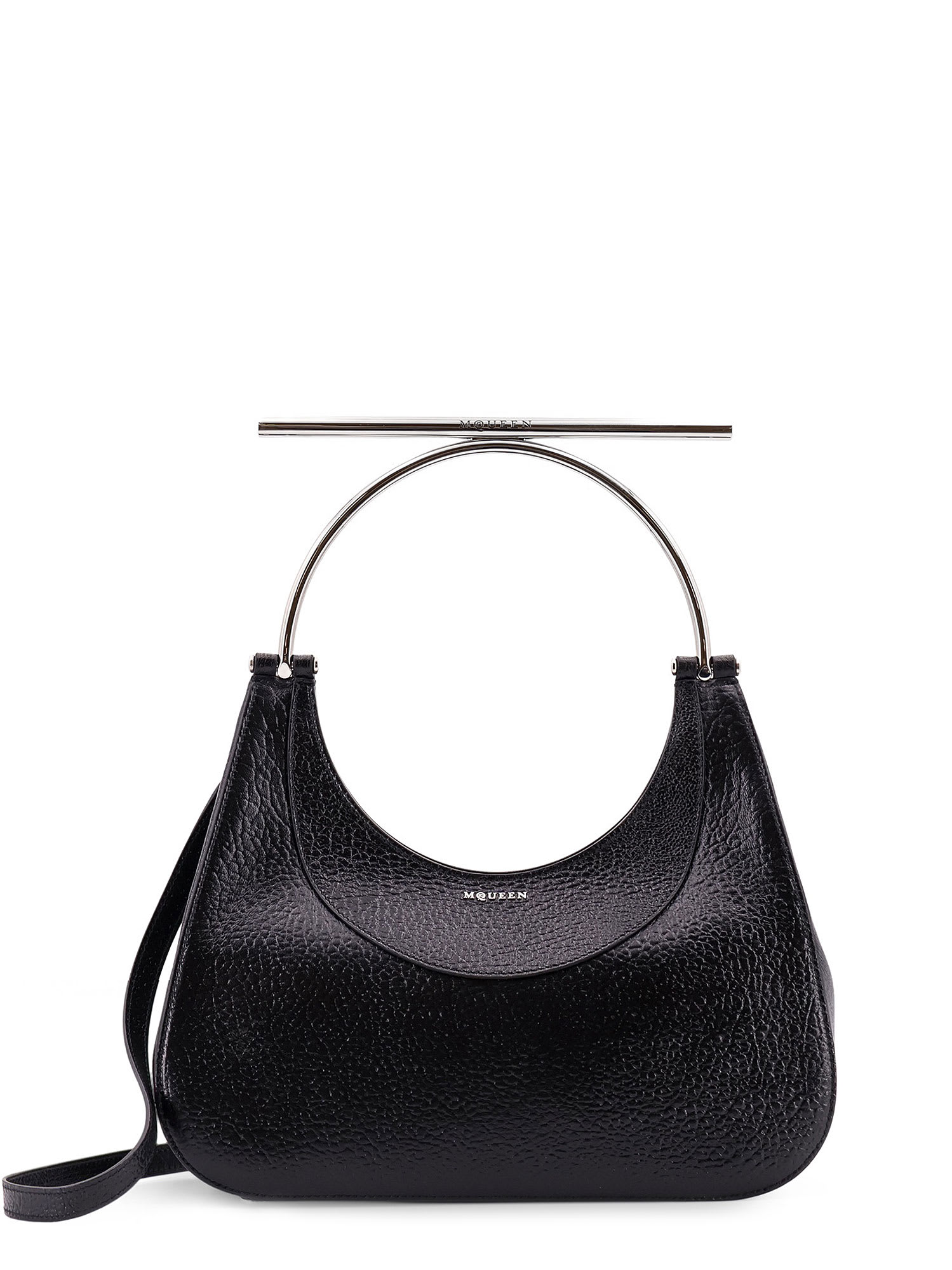 Shop Alexander Mcqueen Cross-bar Handbag In Black