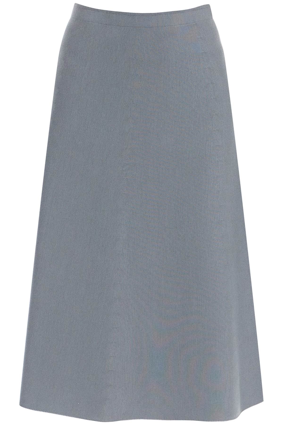 Shop Mrz Flared Knit Skirt In Ferro (grey)