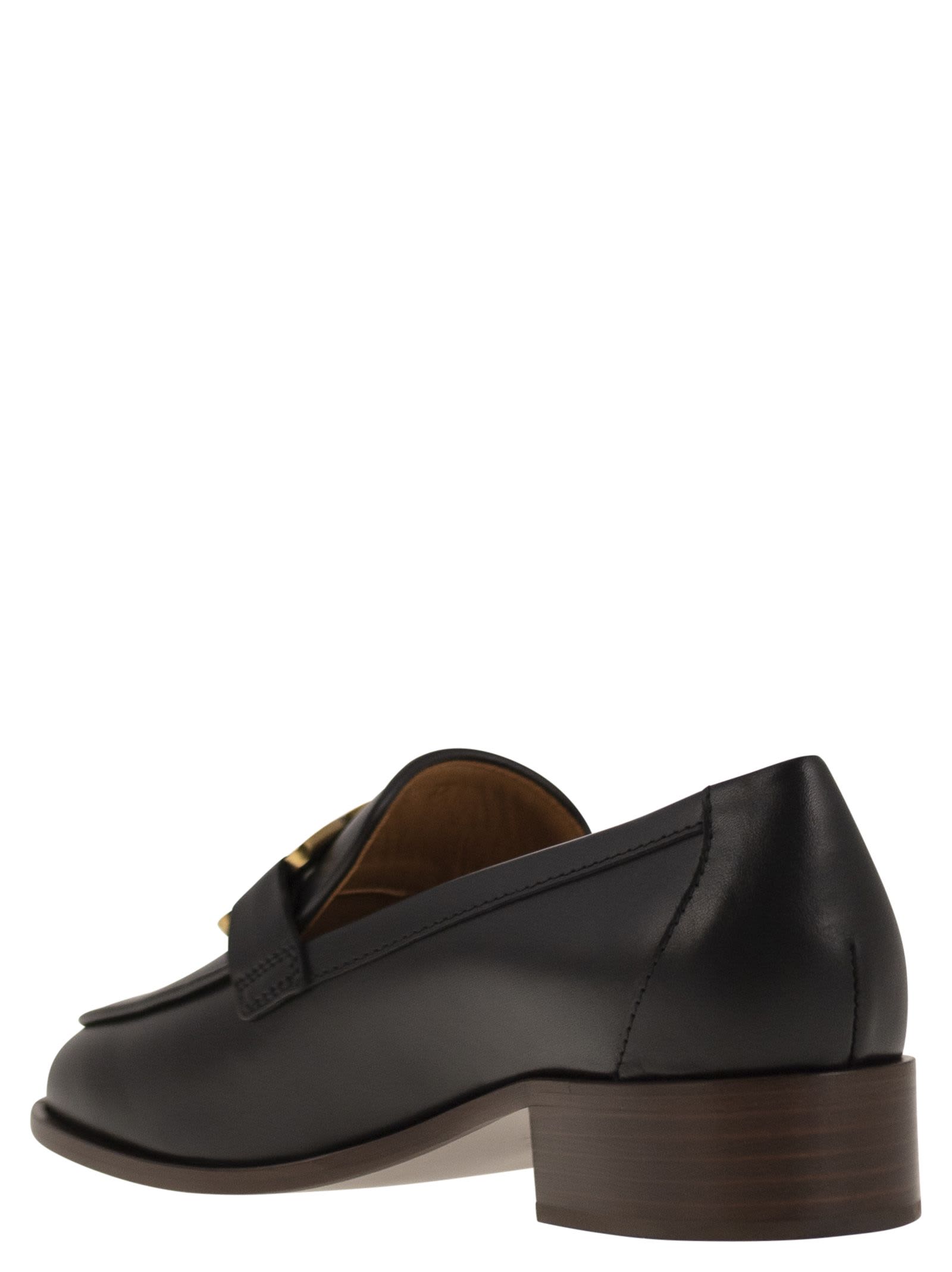 Shop Tod's Leather Loafer In Black