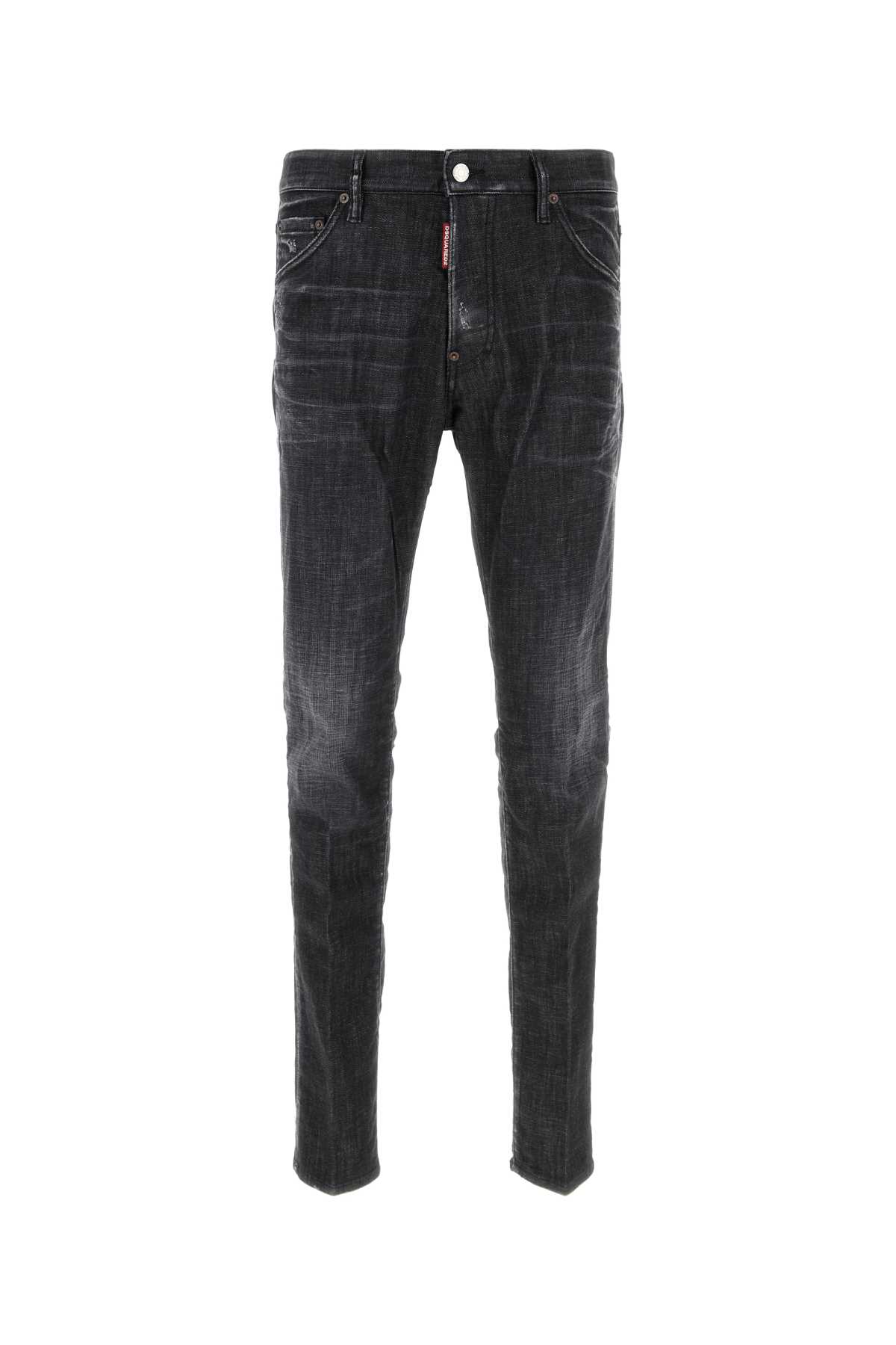 DSQUARED2 BLACK STRETCH DENIM COOL GUY JEANS 