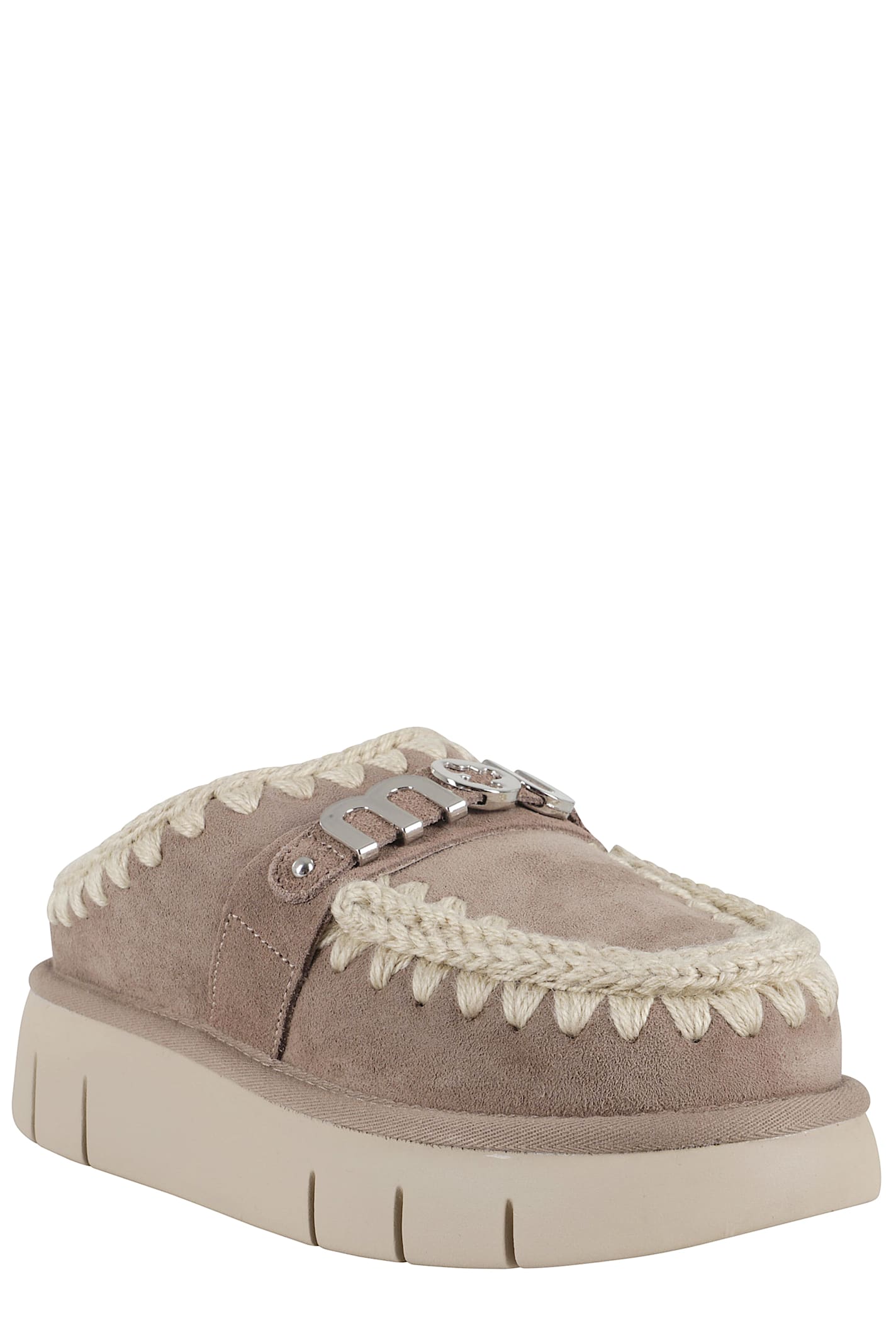 Mou Bounce Clog Metal Logo In Gray