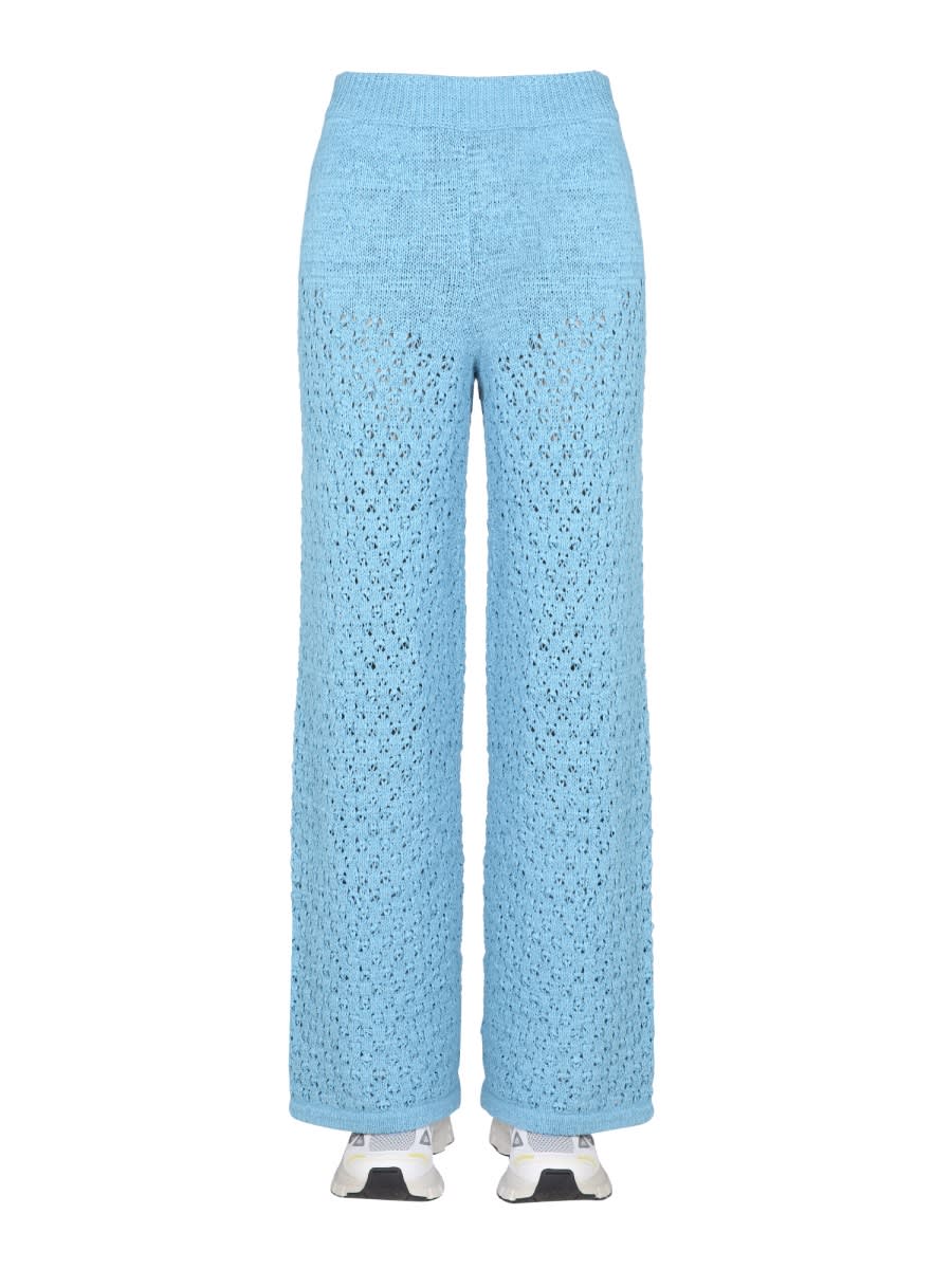 Shop Rotate Birger Christensen Calla Trousers In Baby Blue