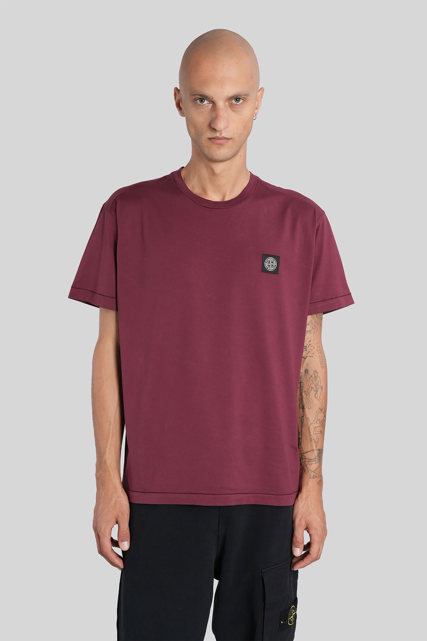 Stone Island T-shirt In Red Cotton In Red