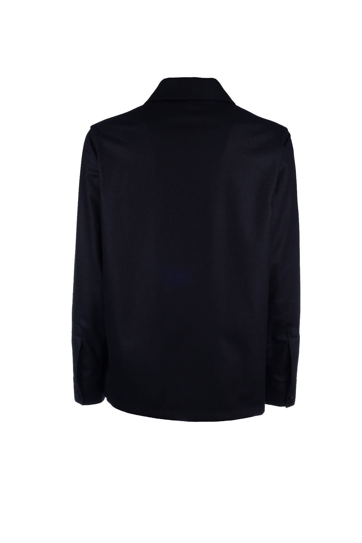Incotex Virgin Wool-blend Felt Overshirt In 820