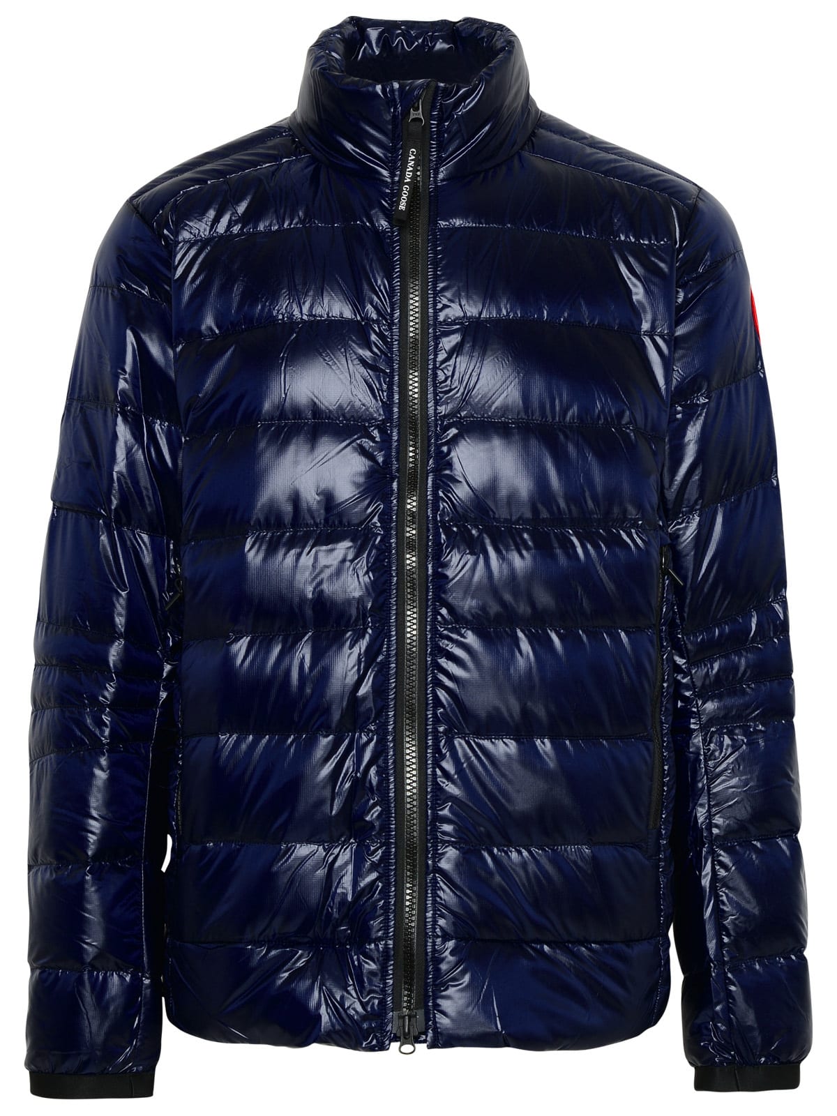 Shop Canada Goose Navy Nylon Crofton Puffer Jacket