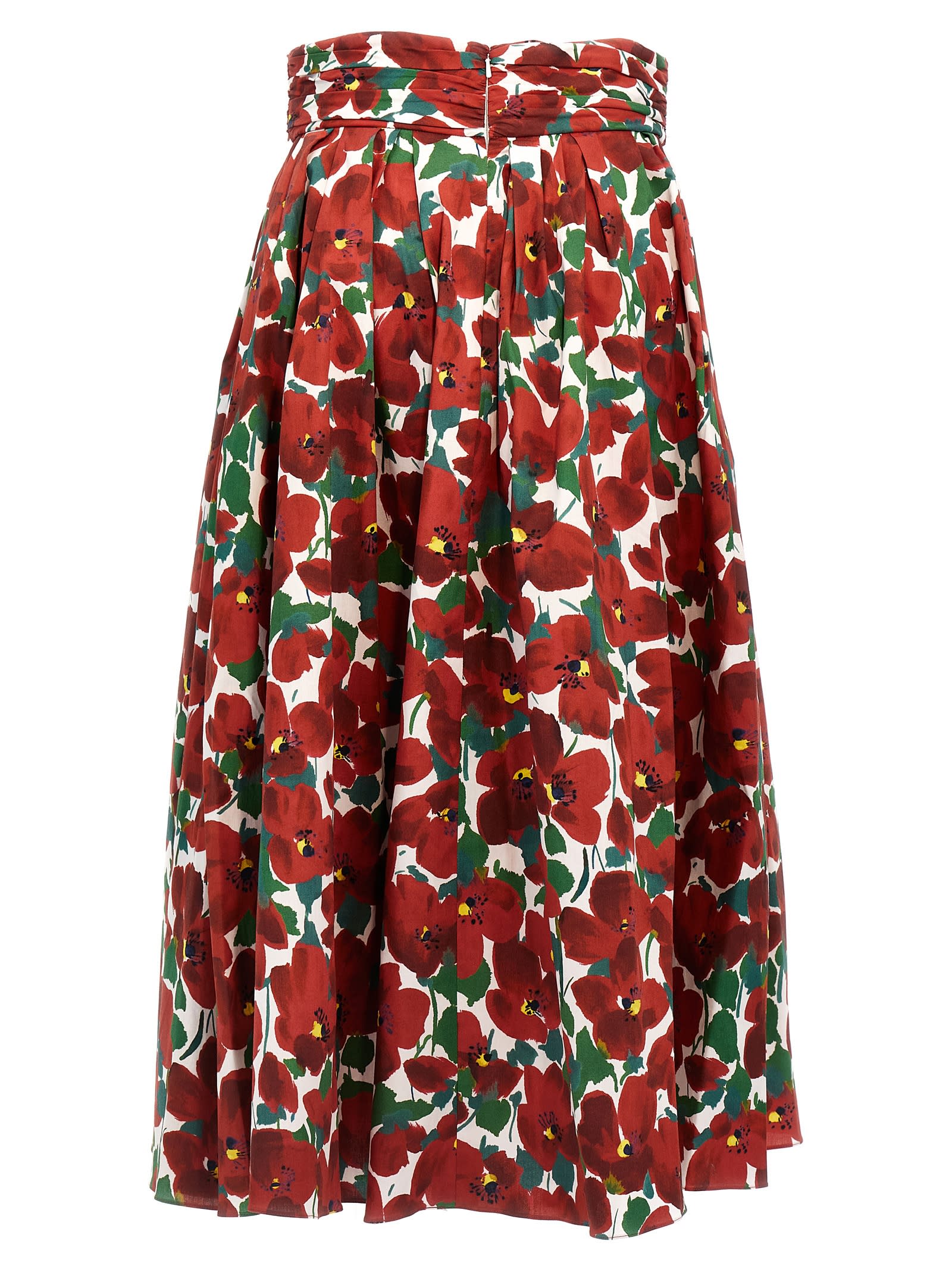 Carolina Herrera Multicolor High Waist Skirt In Multicolor