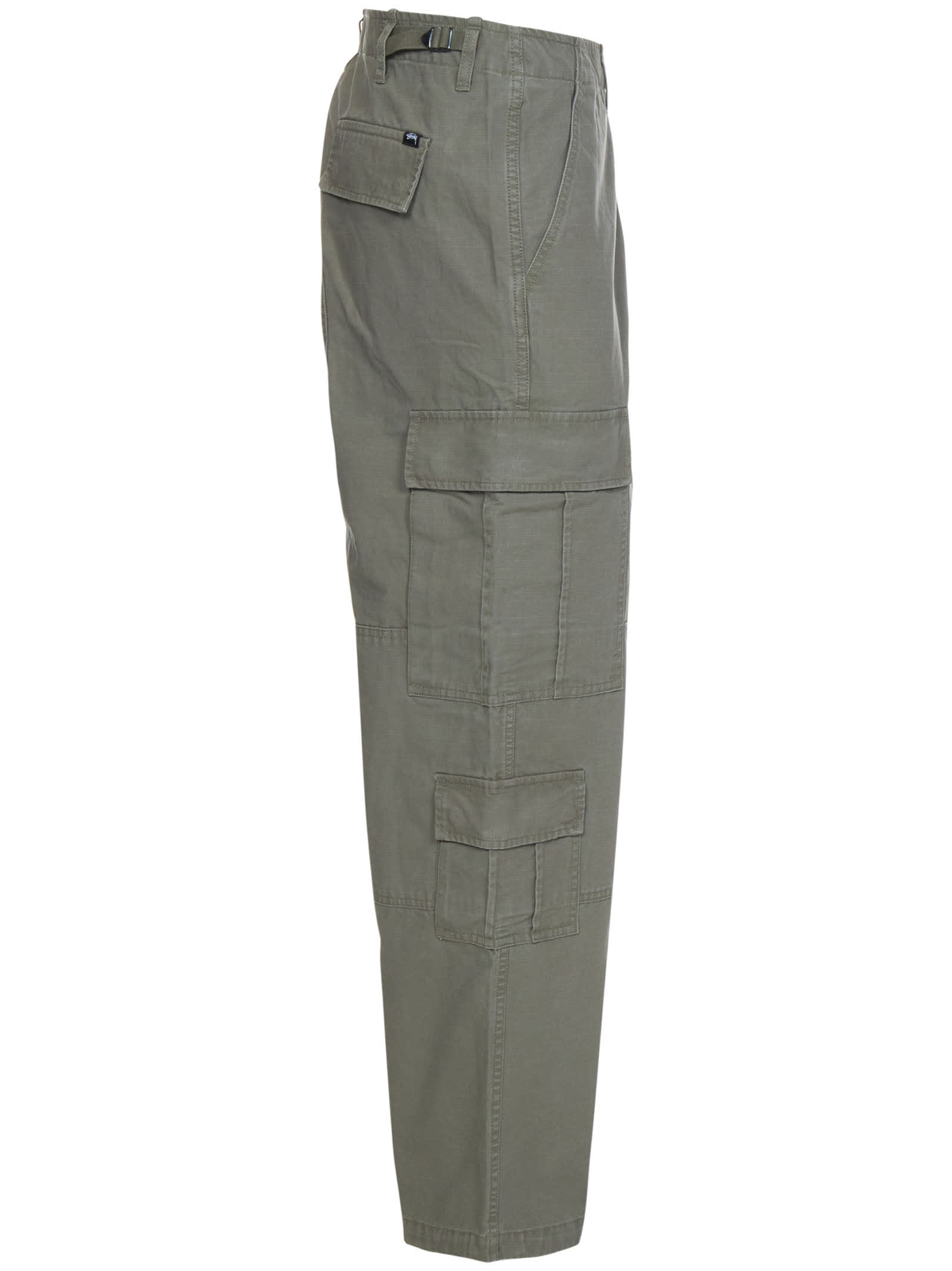 Shop Stussy Trousers In Green