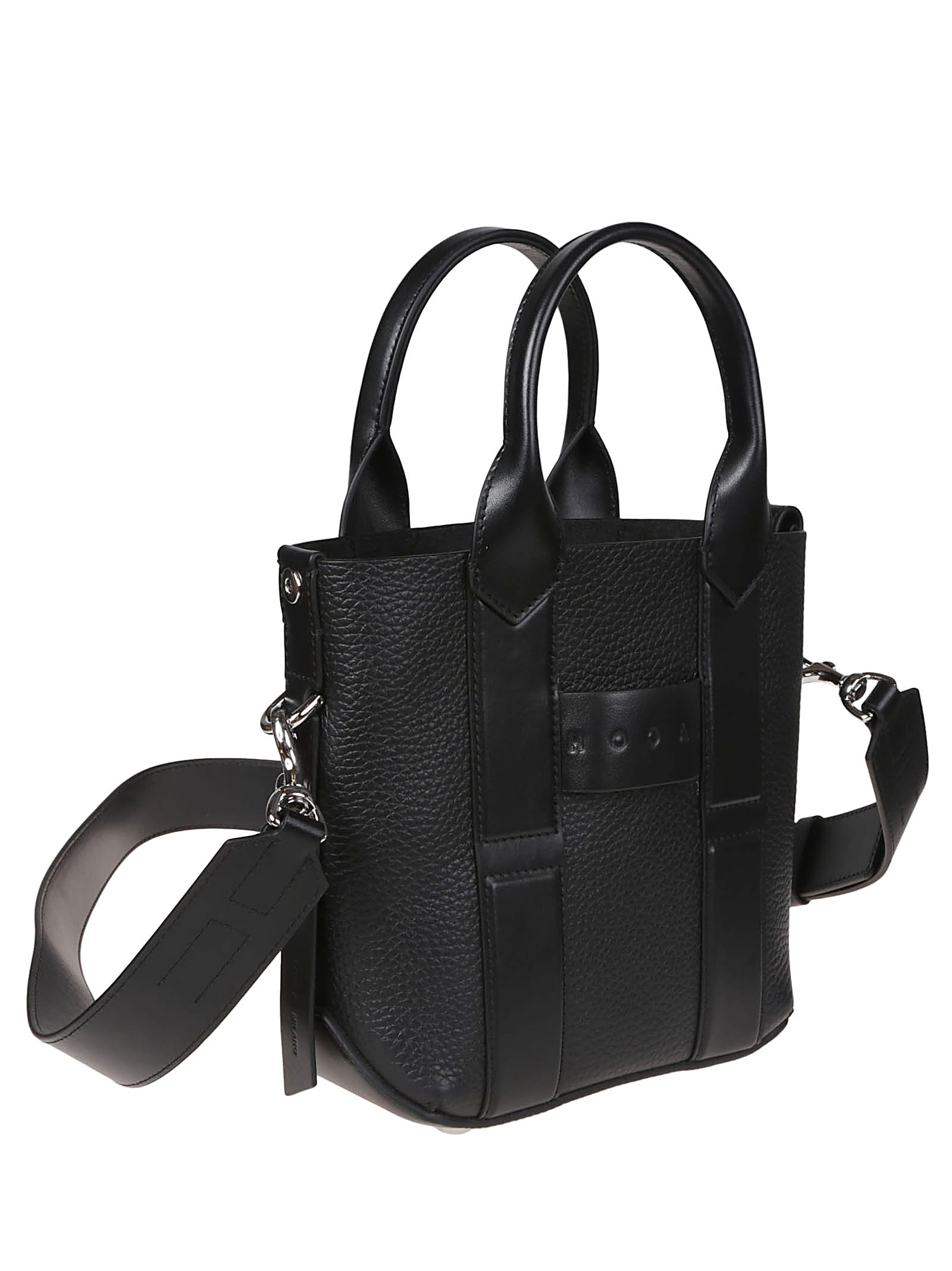 Hogan Leather Shoulder Bag 2 Handles In Nero